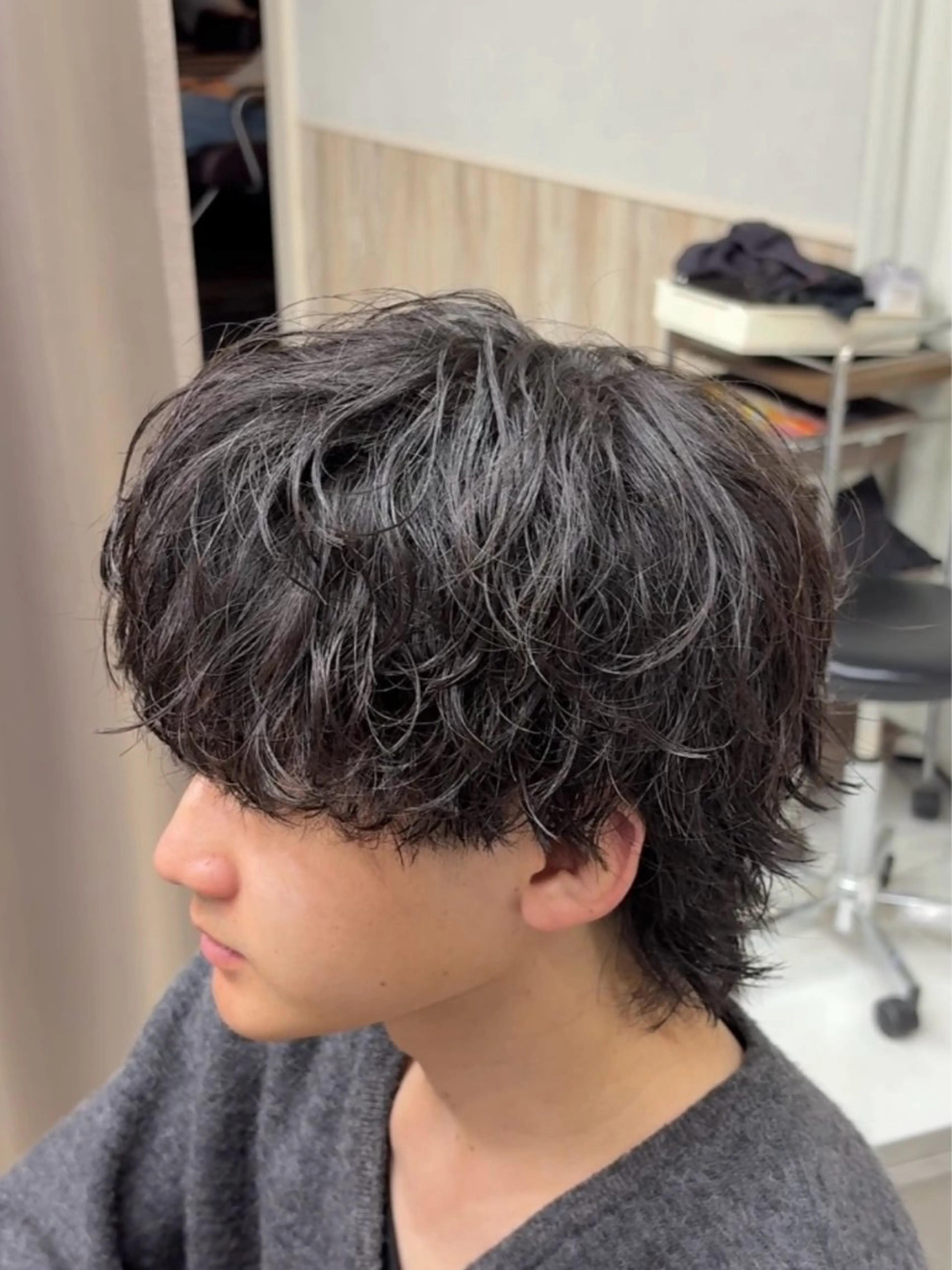 ショート パーマ メンズ カット パーマ GRANDEUR ryuのヘアスタイル