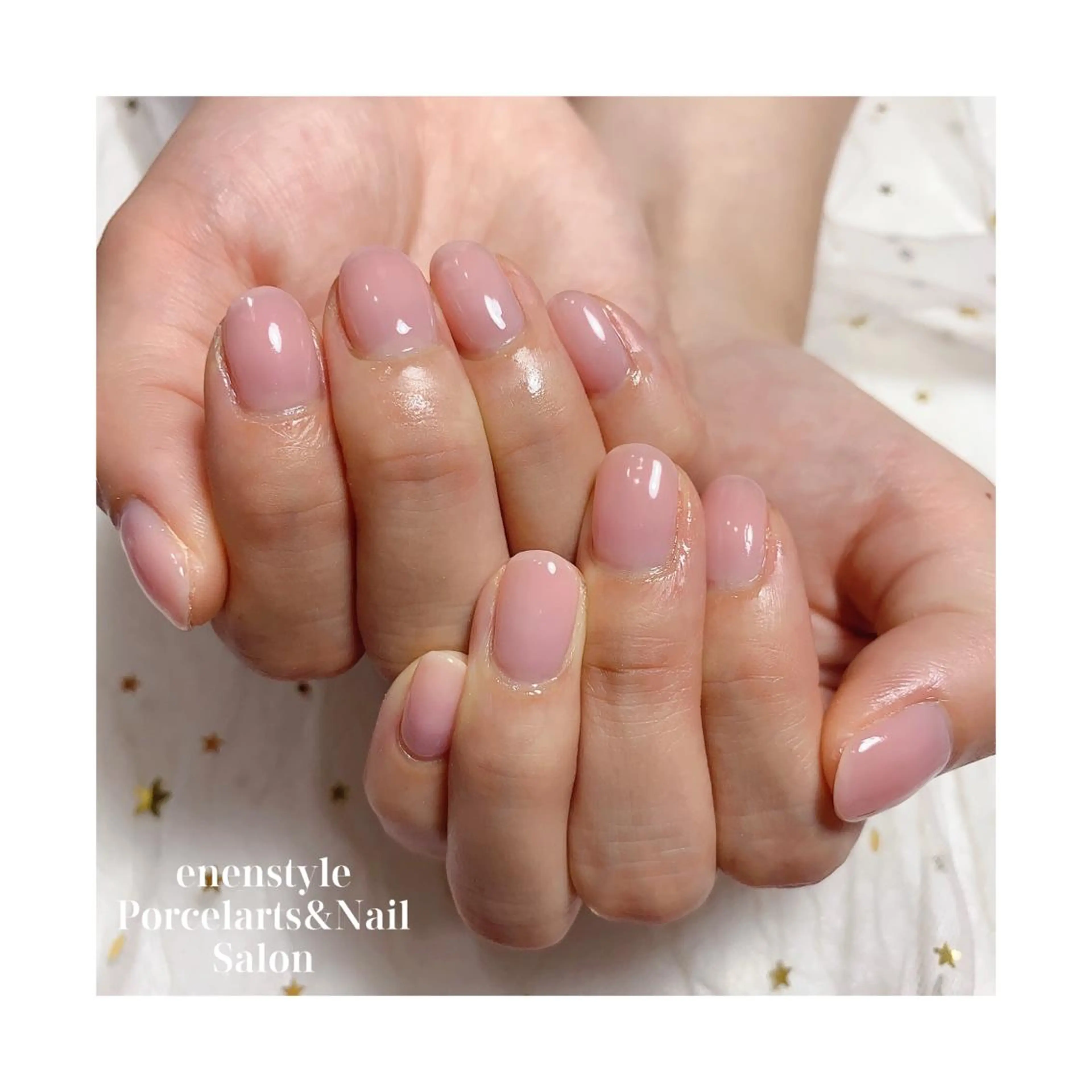 ショート ネイル ジェルネイル ニュアンスネイル オフィスネイル ワンカラーネイル パラジェル 👑enen style👑のネイルデザイン