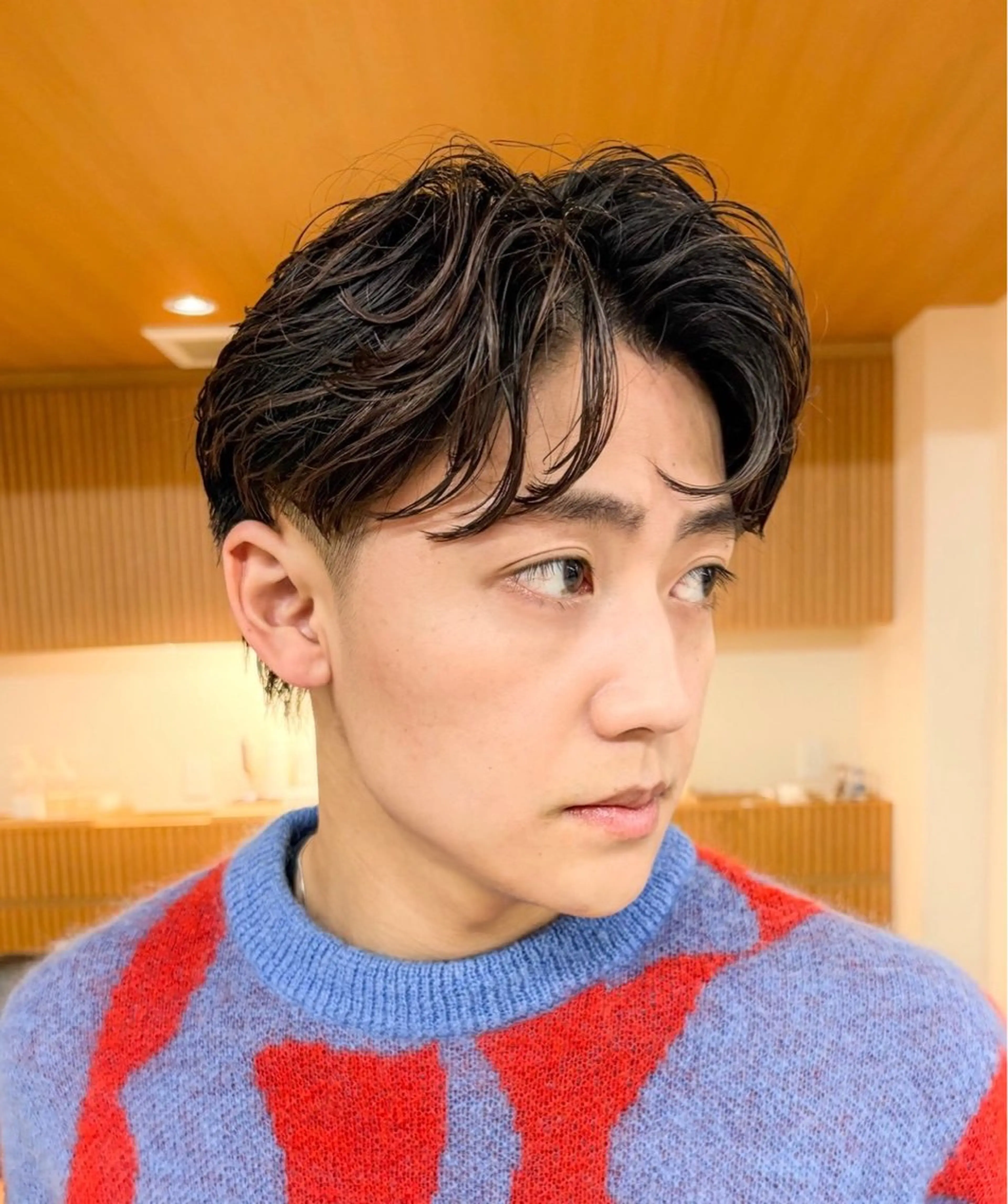 メンズ カット パーマ 新宿メンズ/パーマ /縮毛矯正/佐竹汰月のヘアスタイル