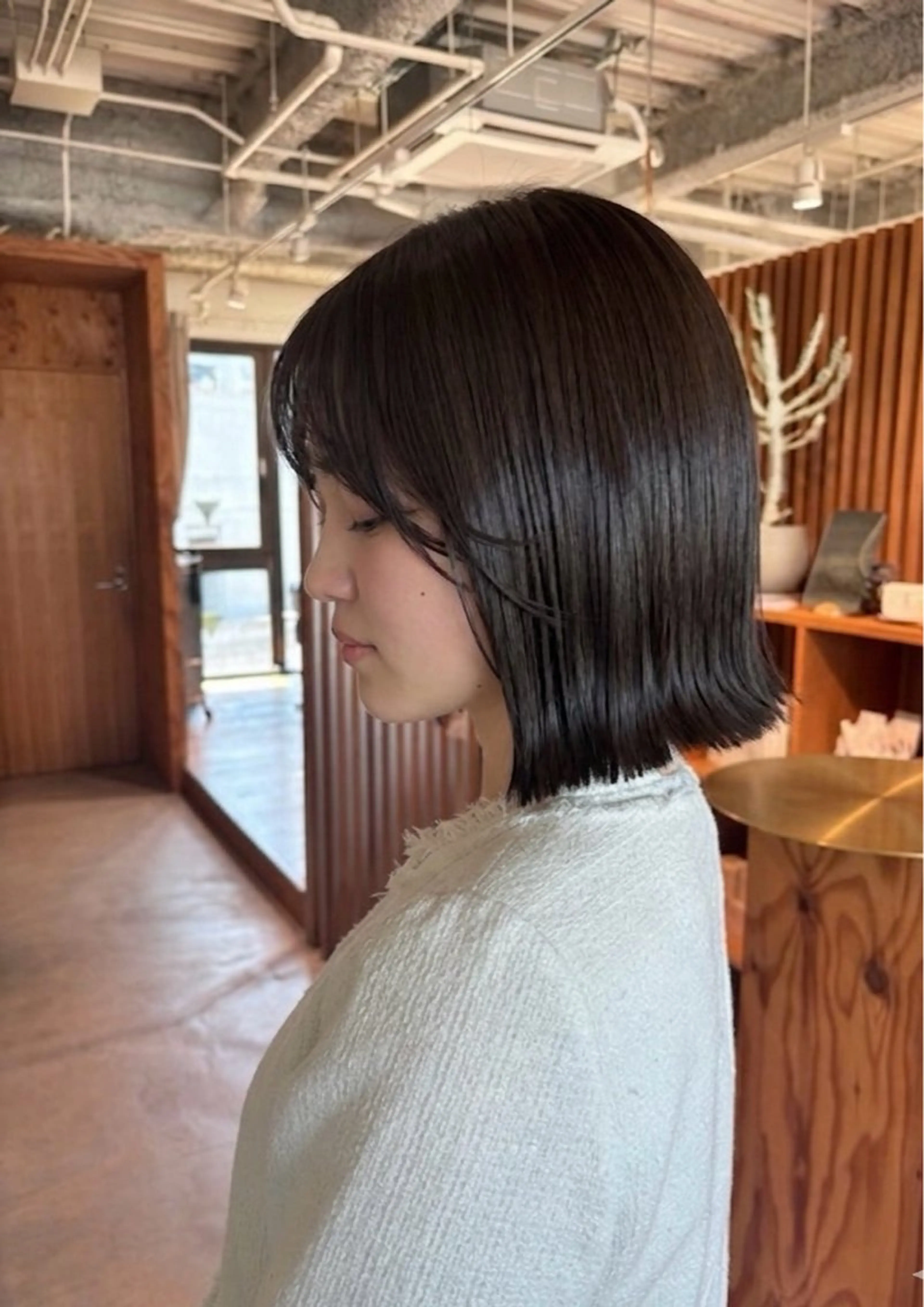 ミディアム カラー カット ヘアカラー トリートメント 髪質改善/艶髪矯正 /むらたみぎわのヘアスタイル