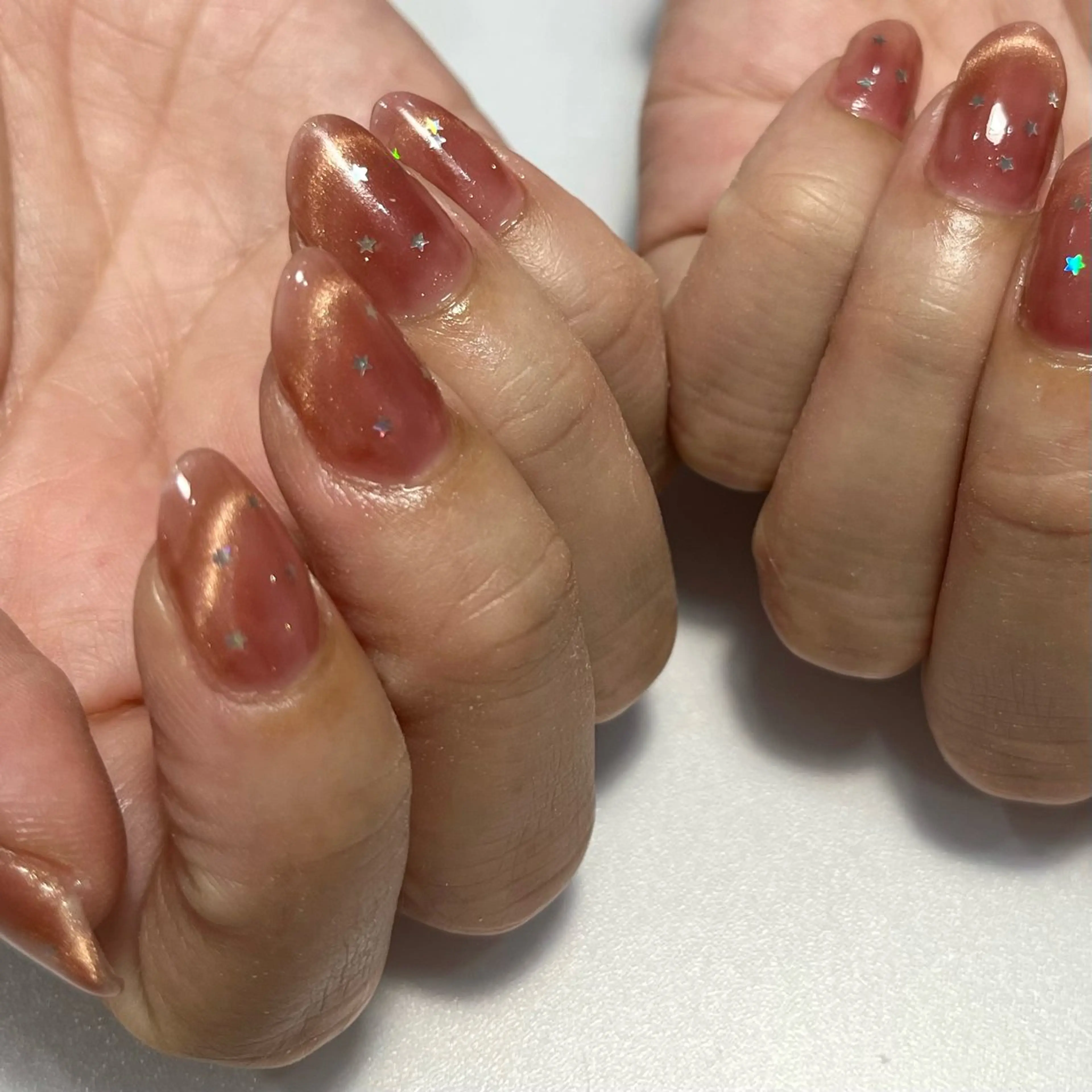 ネイル フレンチネイル マグネットネイル マグネットフレンチ ハンドネイル kanatsu yorikoのネイルデザイン