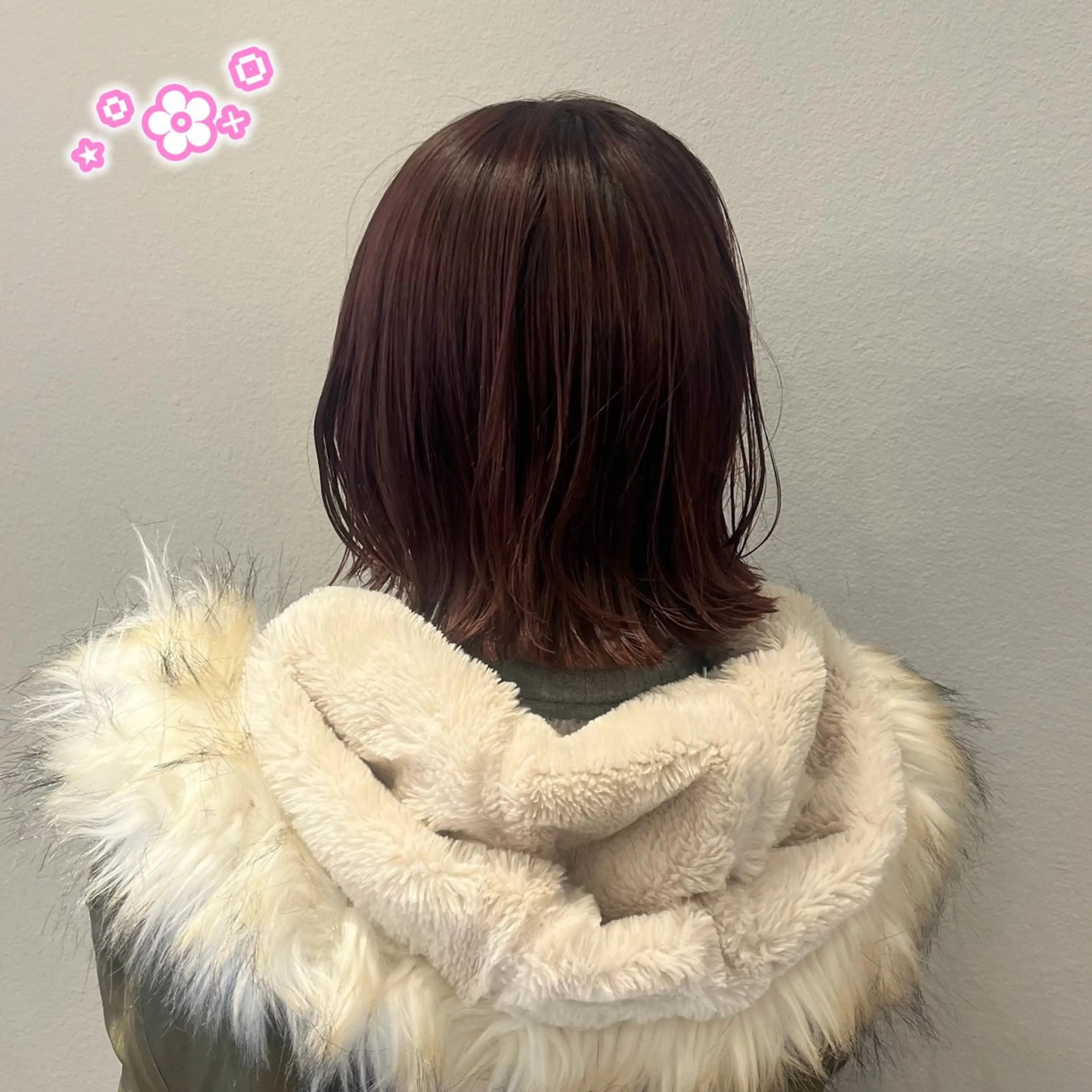 カラー ブリーチ ブラウンカラー レッドカラー カット ヘアカラー 顔周り/ガーリー /ヘアメ/あつはのヘアスタイル