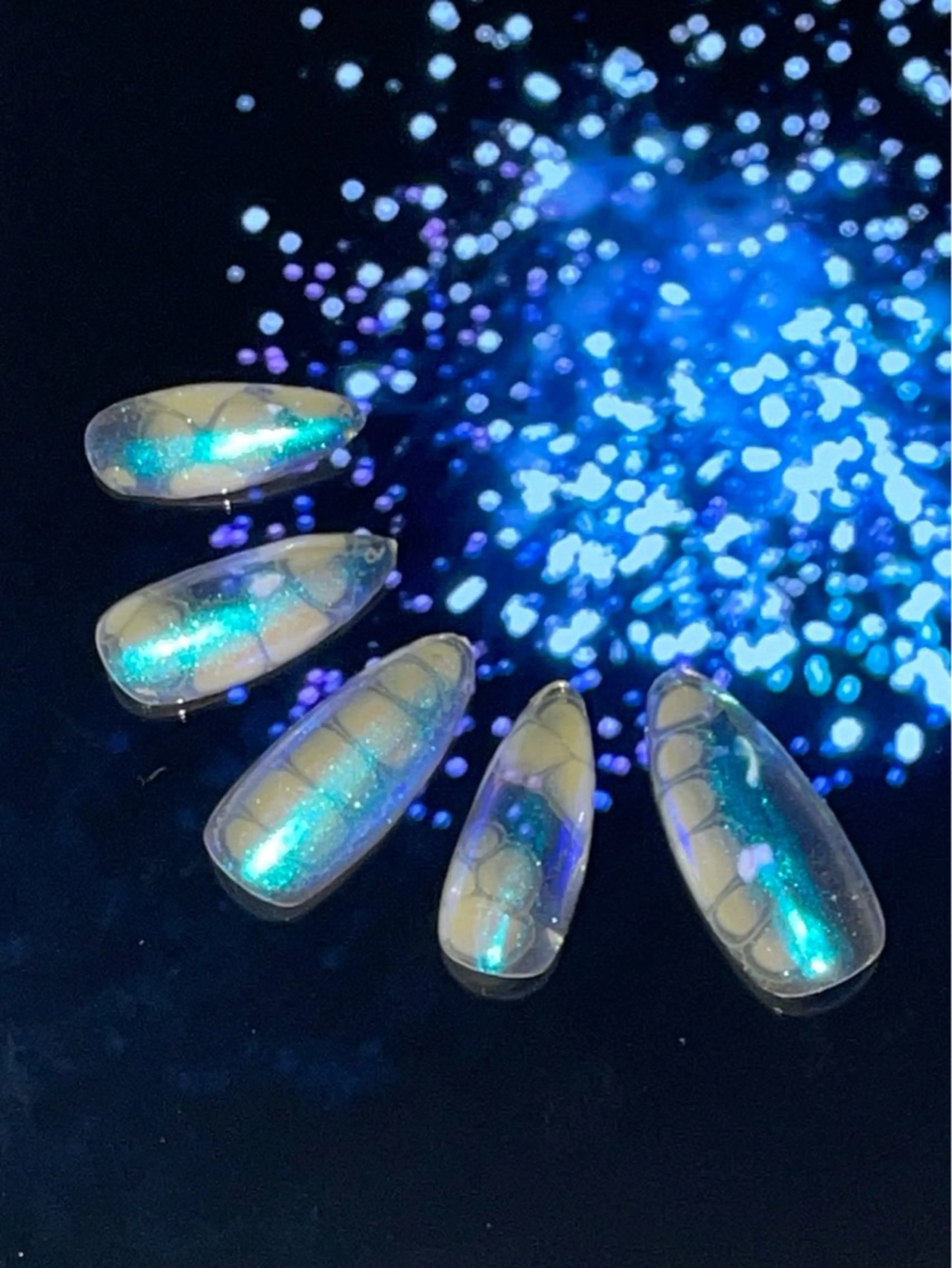 ネイル アートネイル ブルー シンプルネイル 爪神所属・＊爪神＊ 珠裕‪ miyuのネイルデザイン