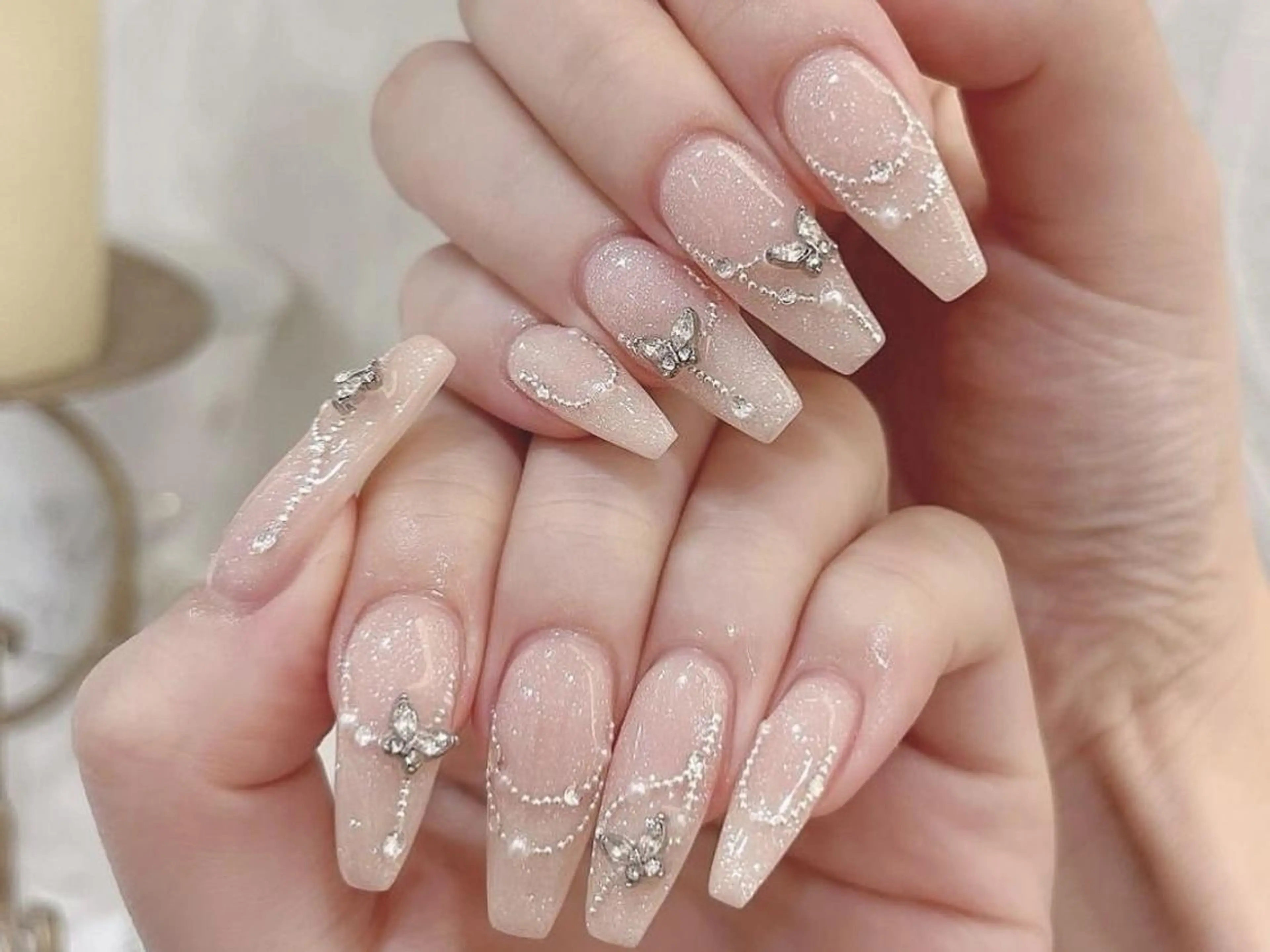 ネイル オーロラネイル 長さ出し フットネイル フレンチネイル ジェルネイル ハンドネイル Mio💖Belle Nail Salonのネイルデザイン