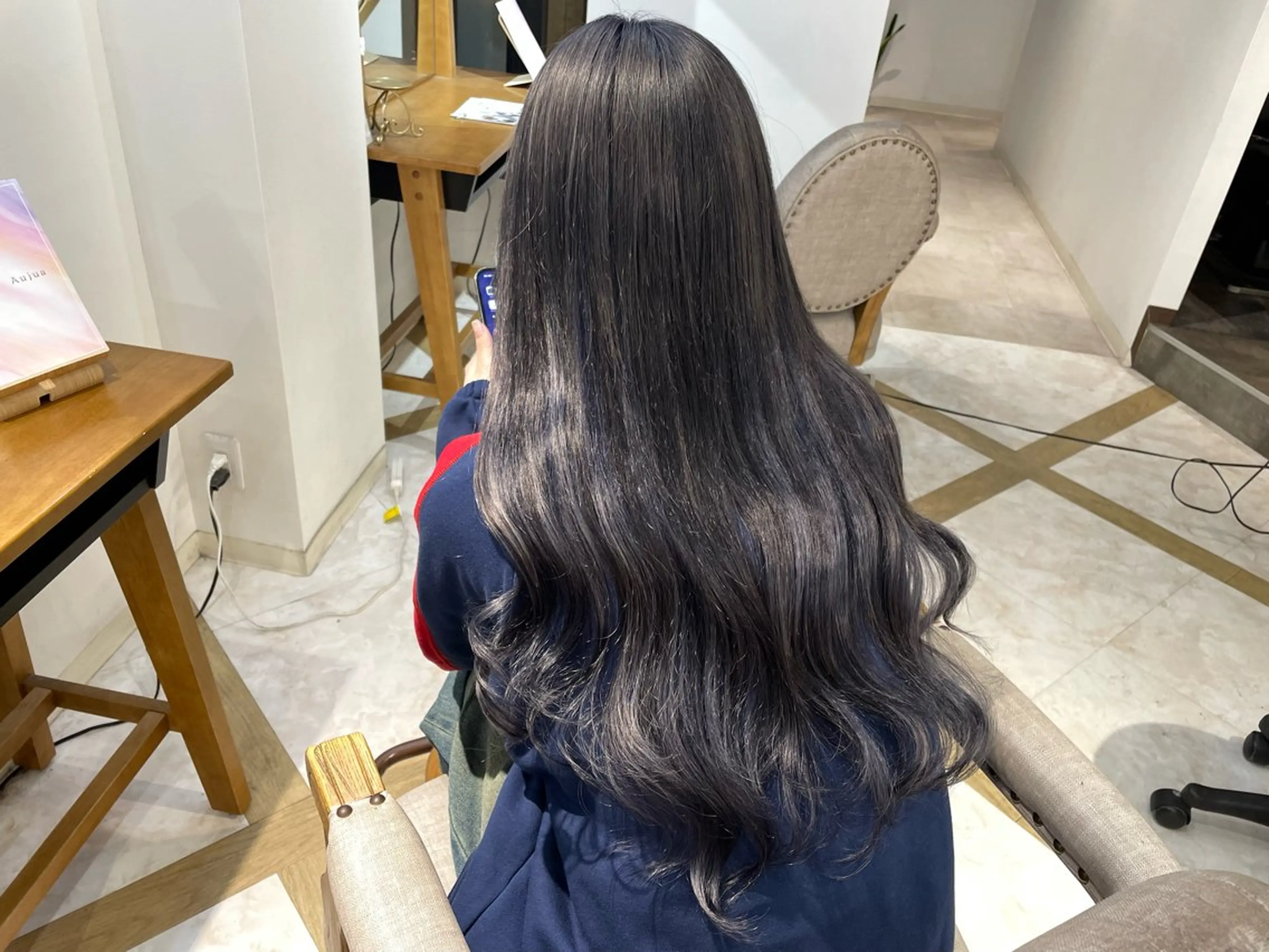 ロング カラー ヘアアレンジ 村崎乙華/透明感/ 韓国風/レイヤーのヘアスタイル