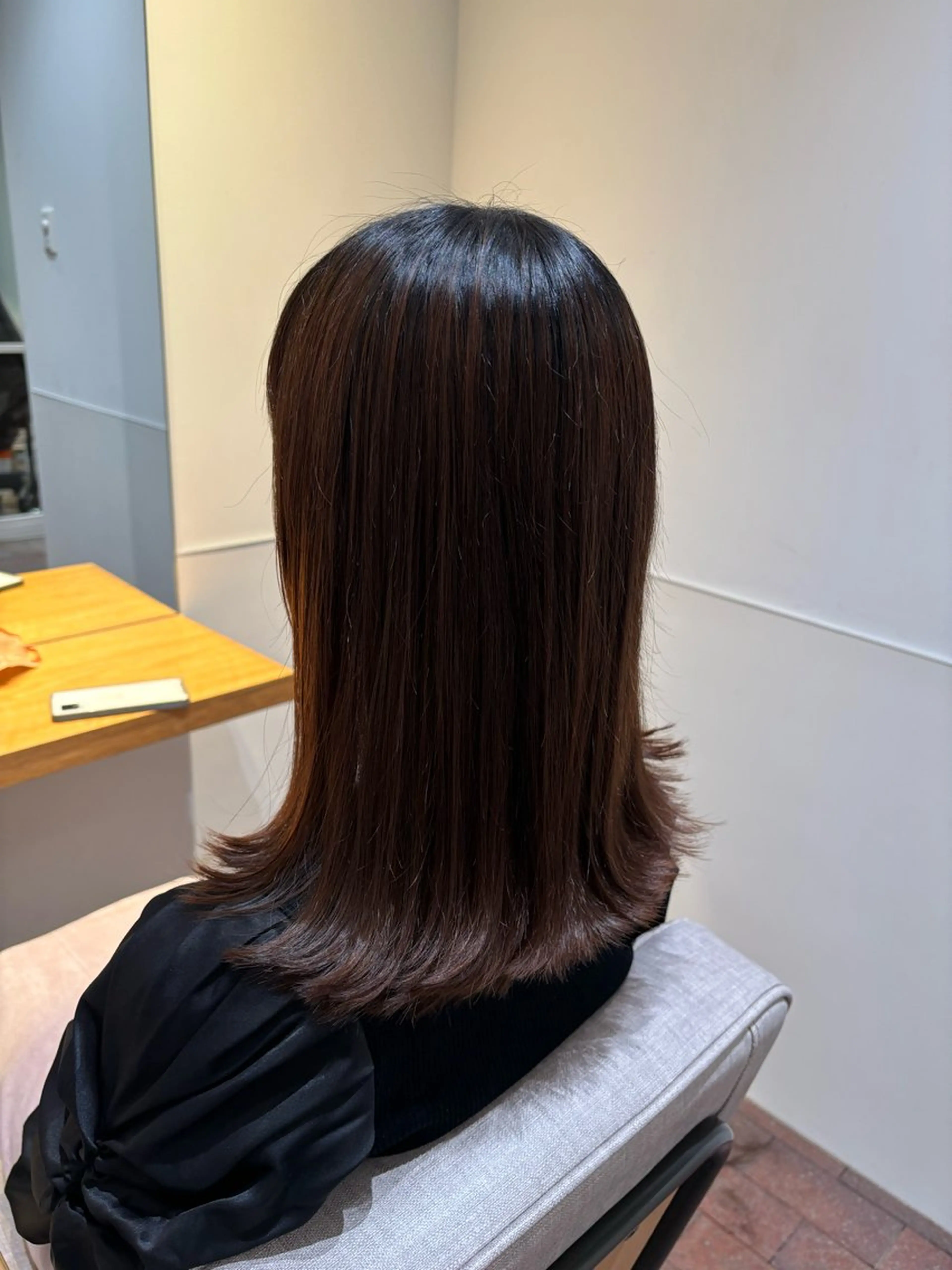 ミディアム ボブ 長めボブ カット マンツーマン 縮毛矯正/マユコのヘアスタイル