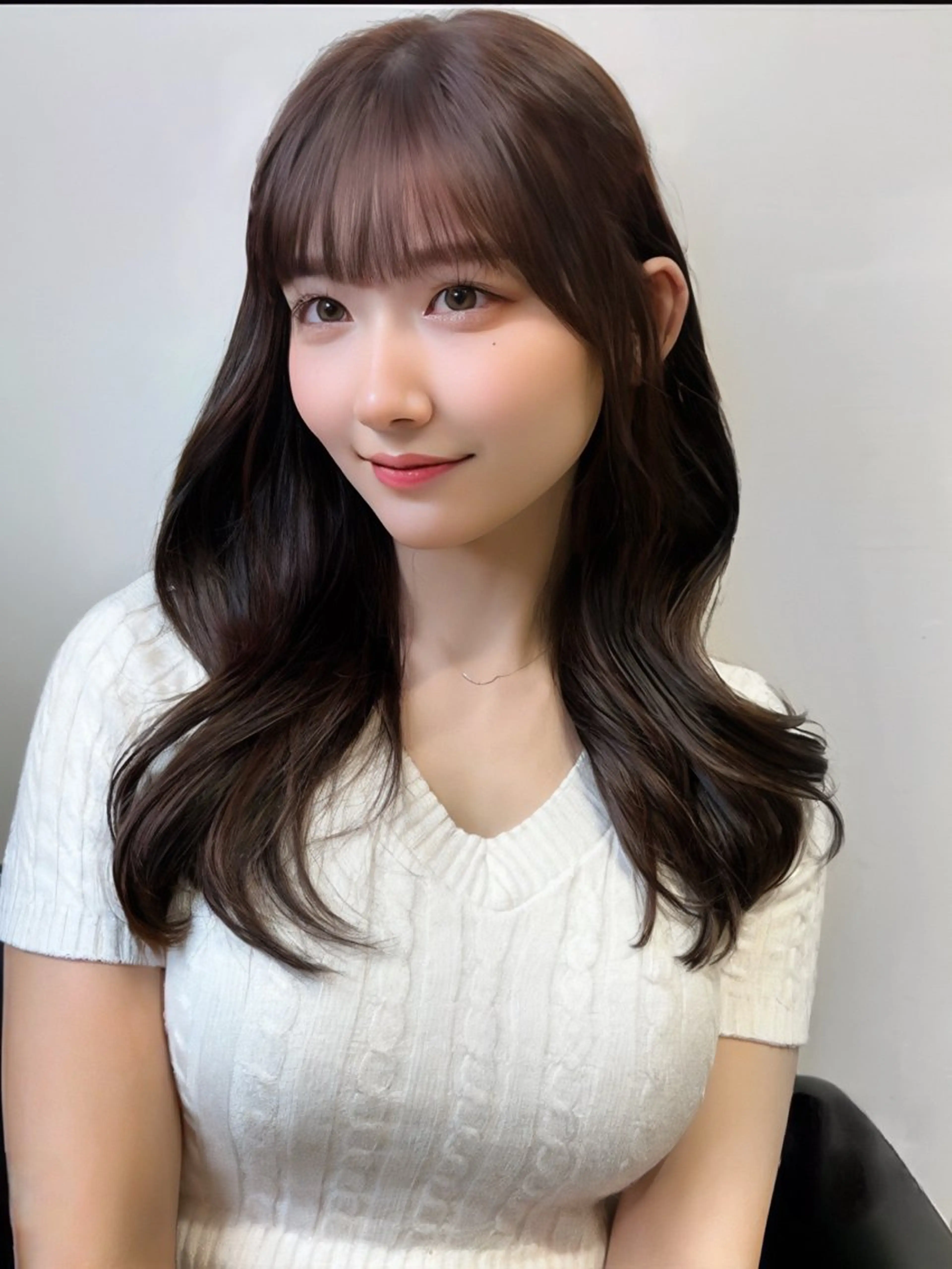 セミロング 顔周りカット/髪質改 善/新宿/畑中稔里のヘアスタイル