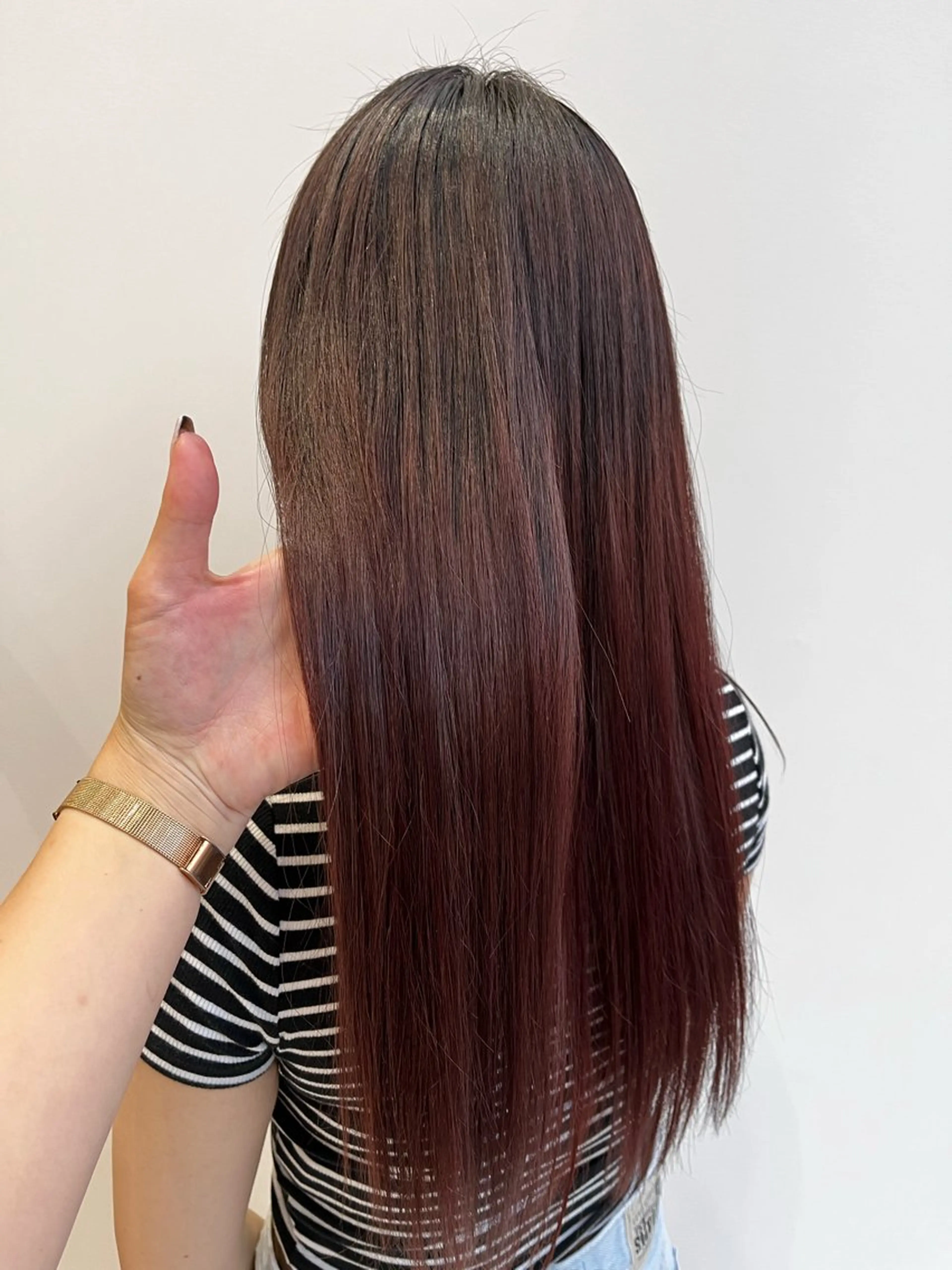 ロング カラー ヘアアレンジ カット トリートメント 🥀暖色韓国ヘア💕 保科侑花のヘアスタイル