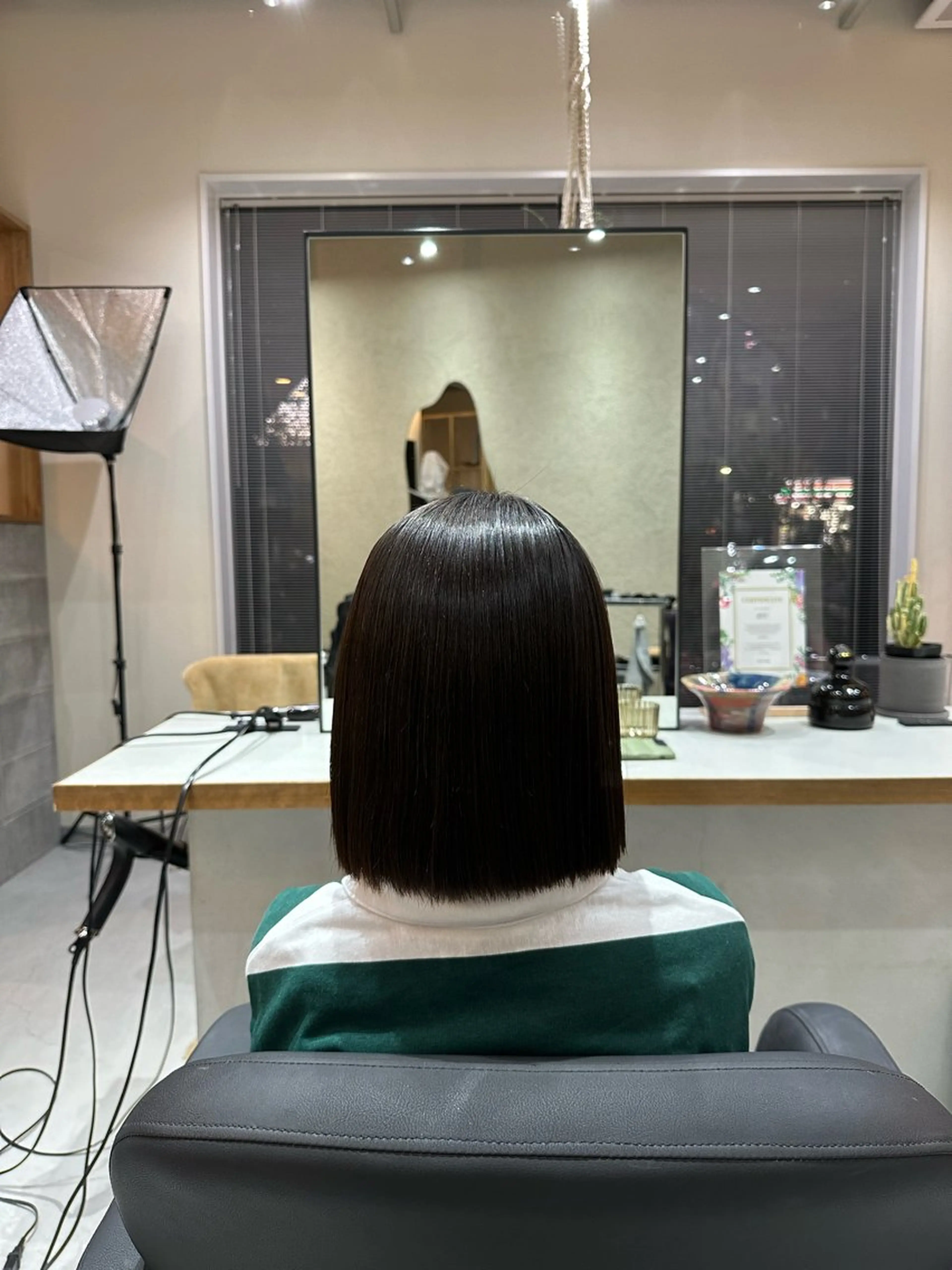 ミディアム ミディアムパーマ ボブ Shiro RENのヘアスタイル