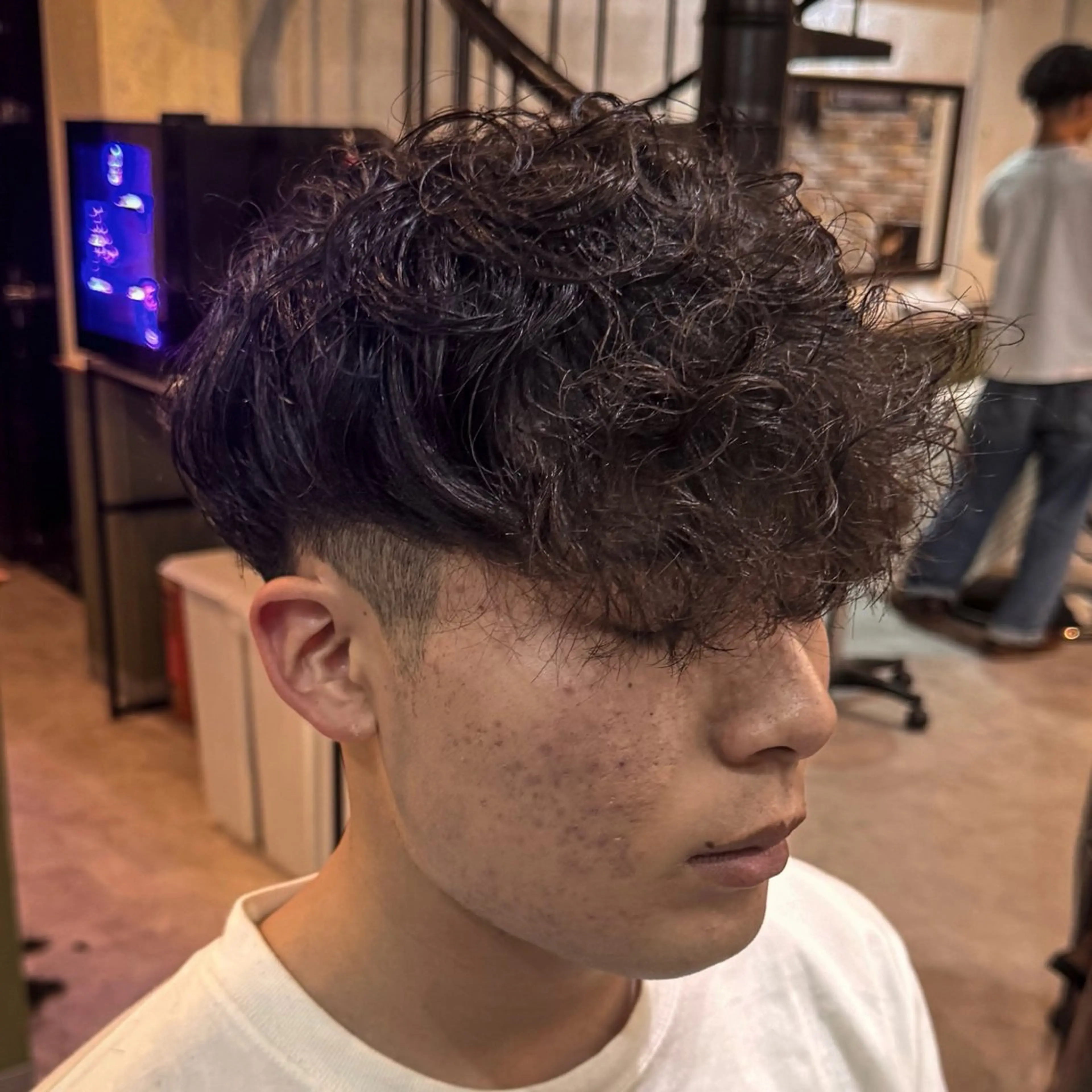 ショート メンズ スペインカール カット 立川メンズカット/ メンズパーマ💈三上のヘアスタイル