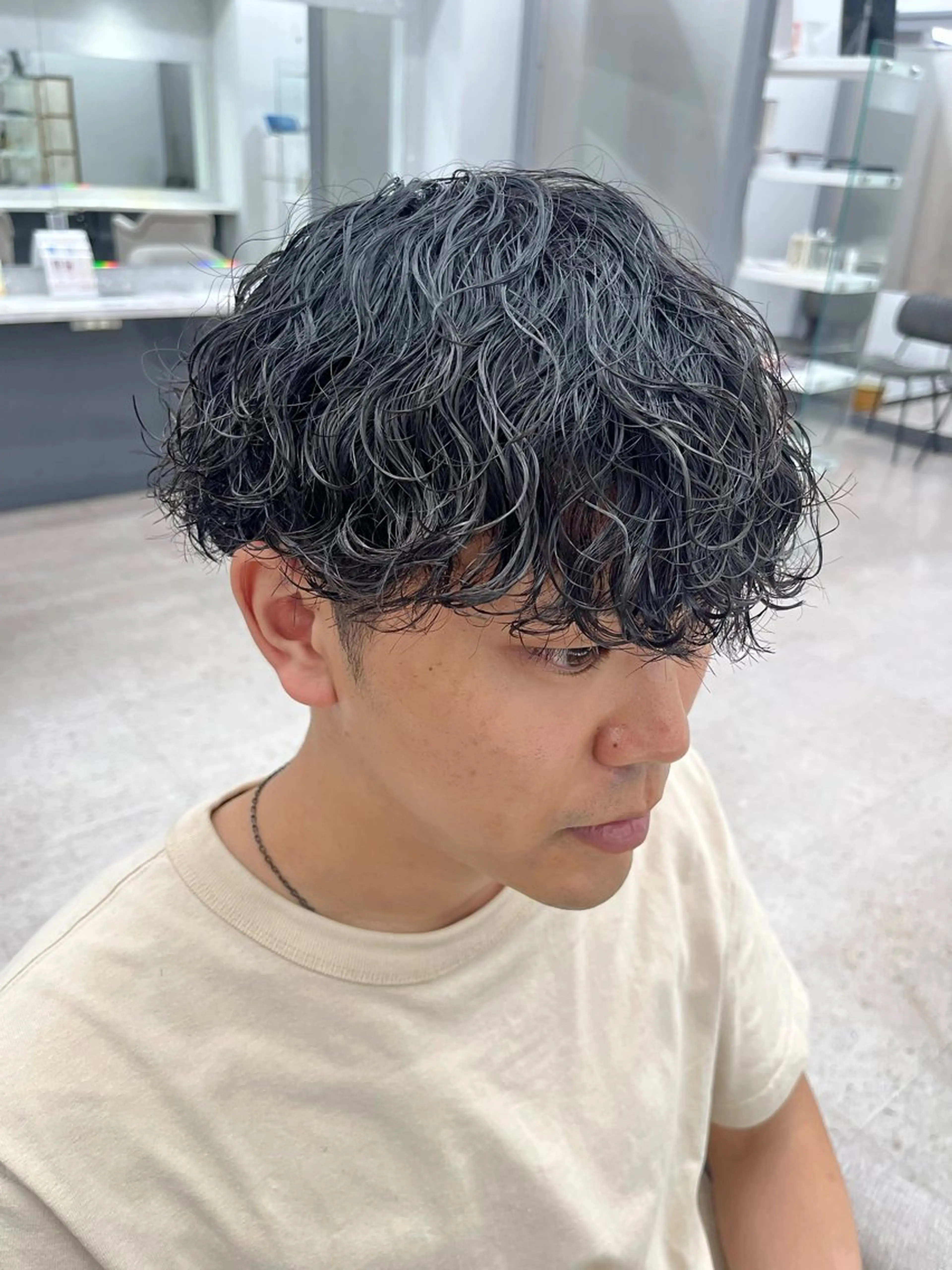 パーマ メンズ メンズパーマ 波巻きパーマ スパイラルパーマ カット パーマ 🍐シャドウパーマ メンズ特化/守岡🍐のヘアスタイル