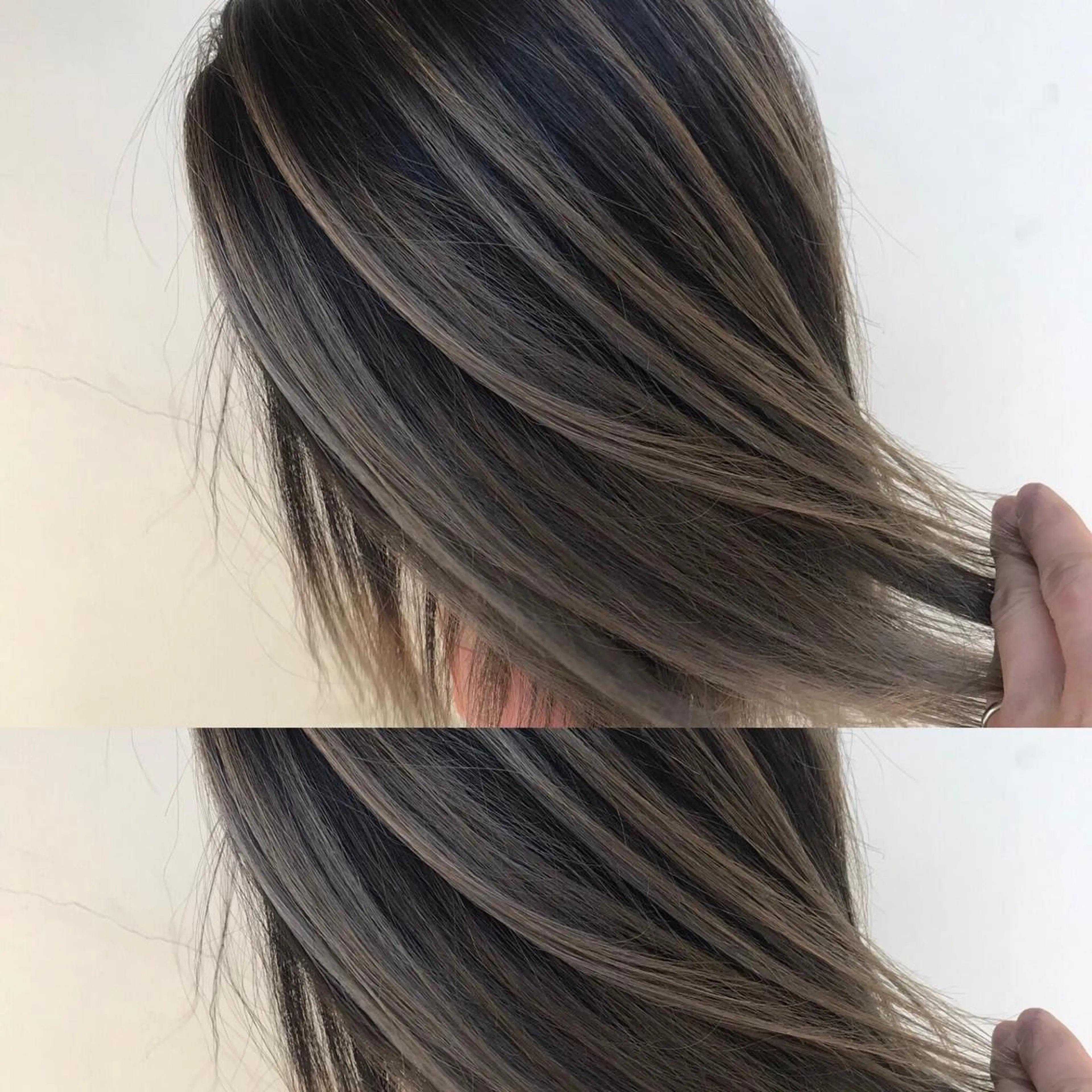 ミディアム カラー ヘアカラー ハイライト、レイヤー カット/西梅田/中西のヘアスタイル