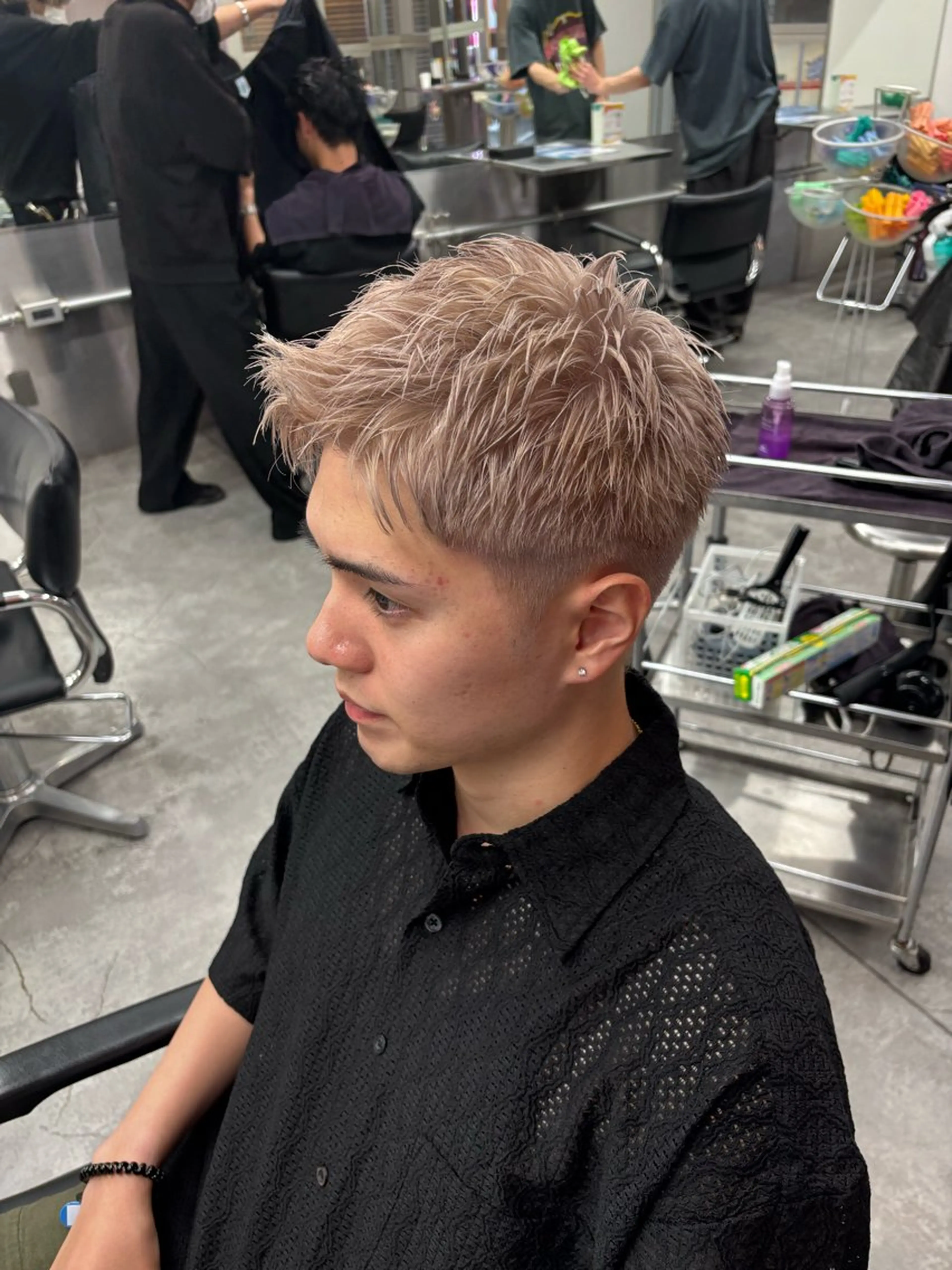 カラー メンズ メンズ特化✨️ 韓国風パーマ🔥一八のヘアスタイル