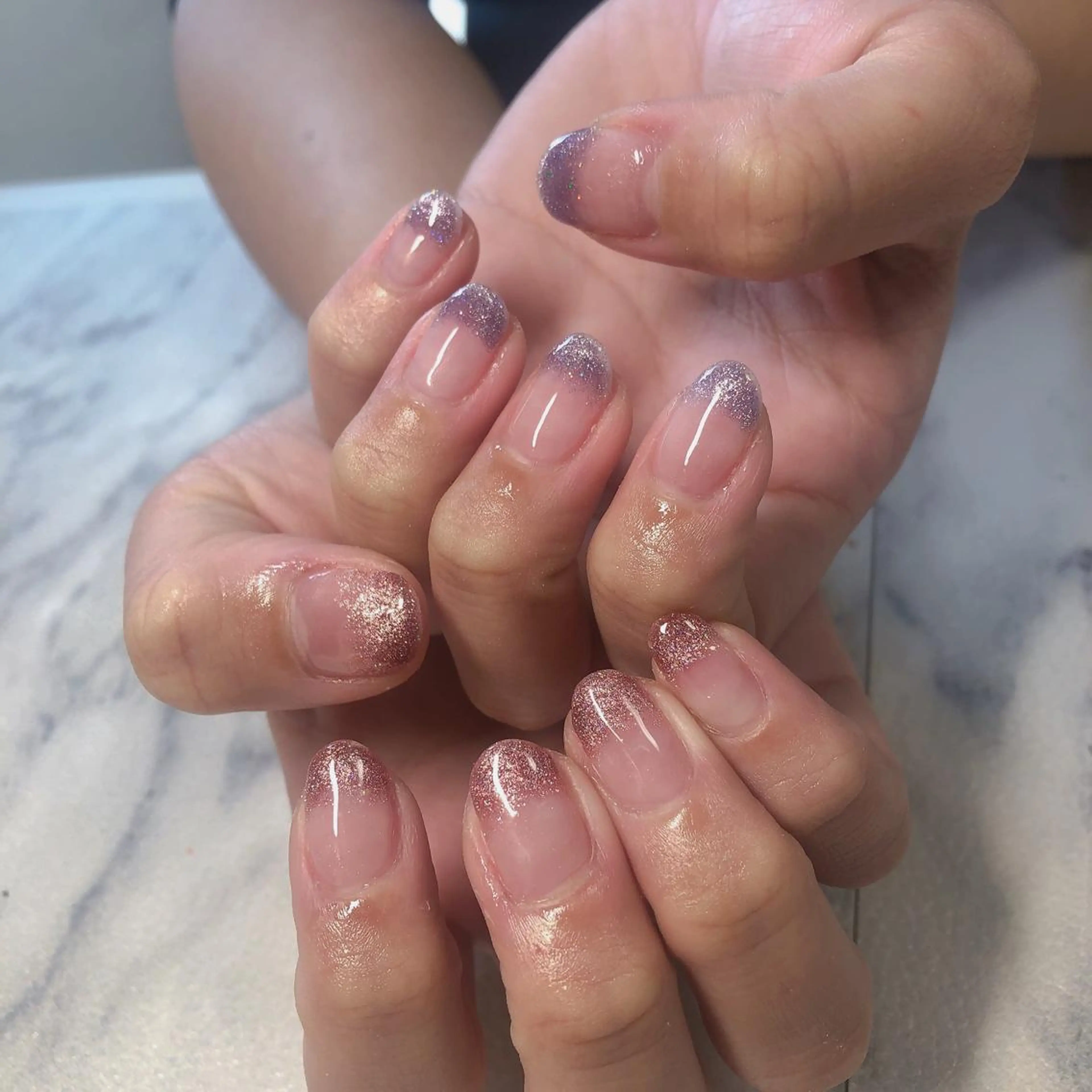 ネイル ラメ(グリッター) ラメグラデーション 結城 怜菜のネイルデザイン