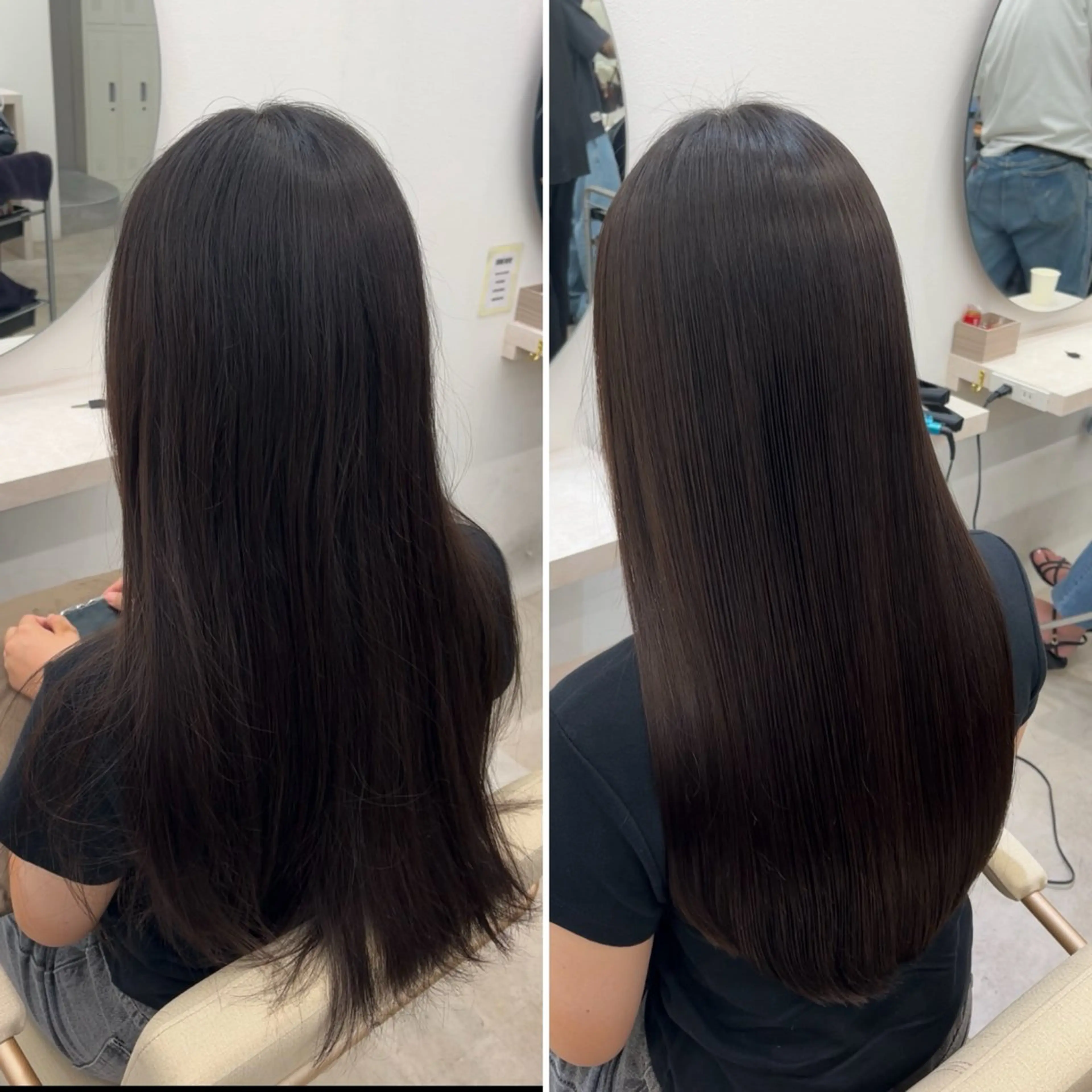 ロング カット ヘアカラー 縮毛矯正 髪質改善/縮毛矯正 梅田茶屋町/西尾祐作のヘアスタイル