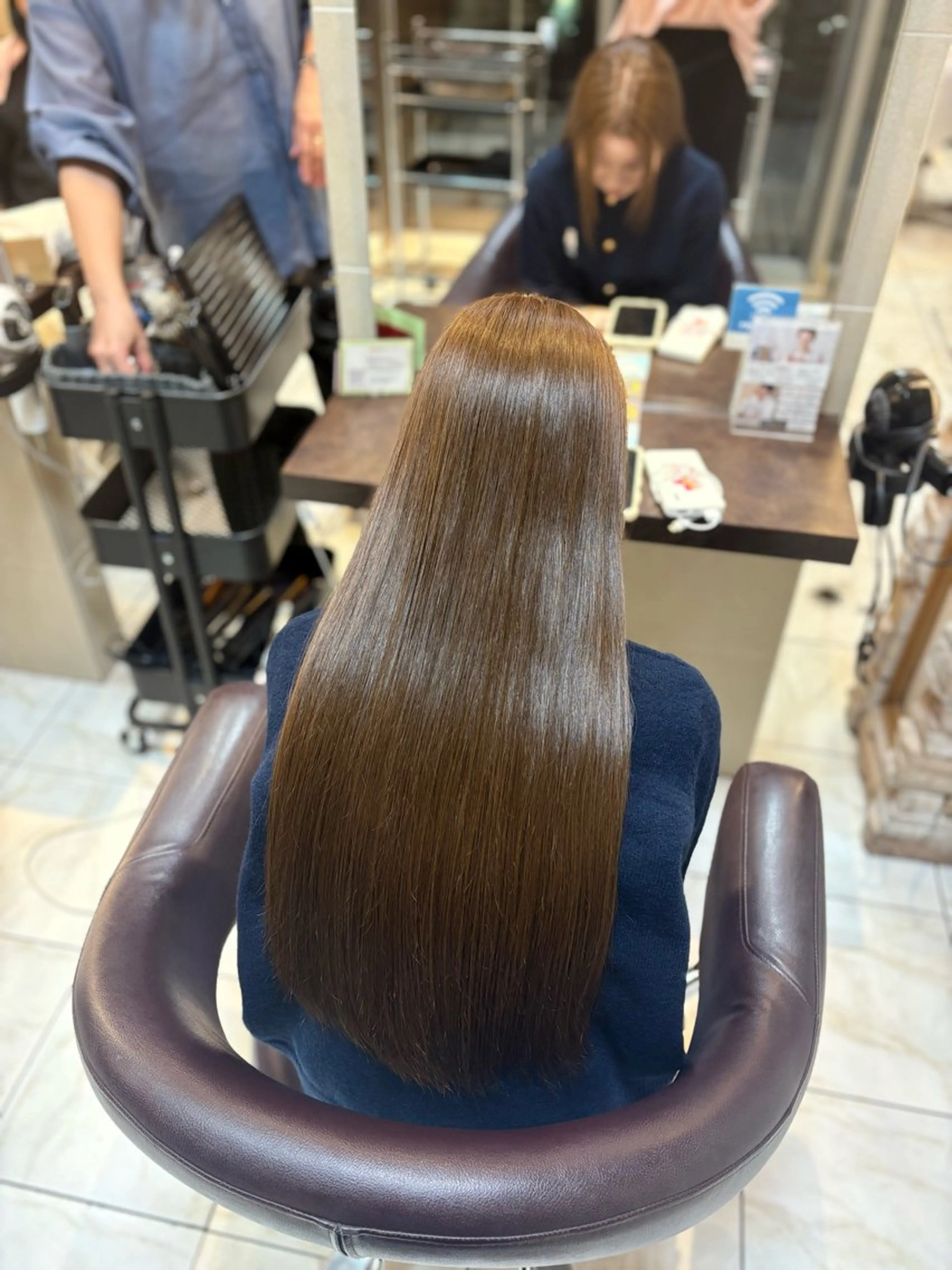 ロング カラー ヘアカラー トリートメント 🎀透明感カラー 🐈ナズナのヘアスタイル