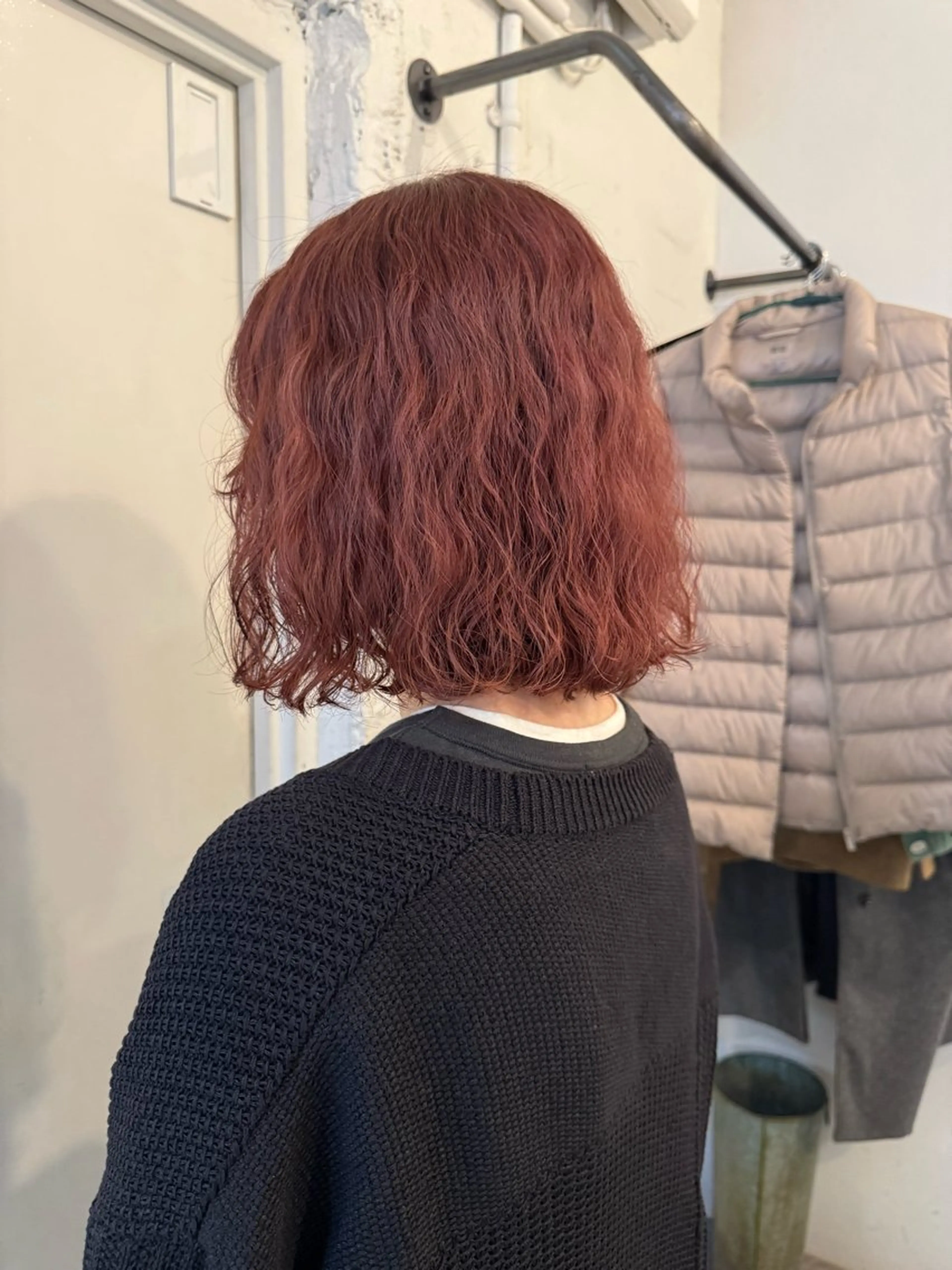 ミディアム パーマ カット ヘアカラー トリートメント ☆unu☆ ナナミのヘアスタイル