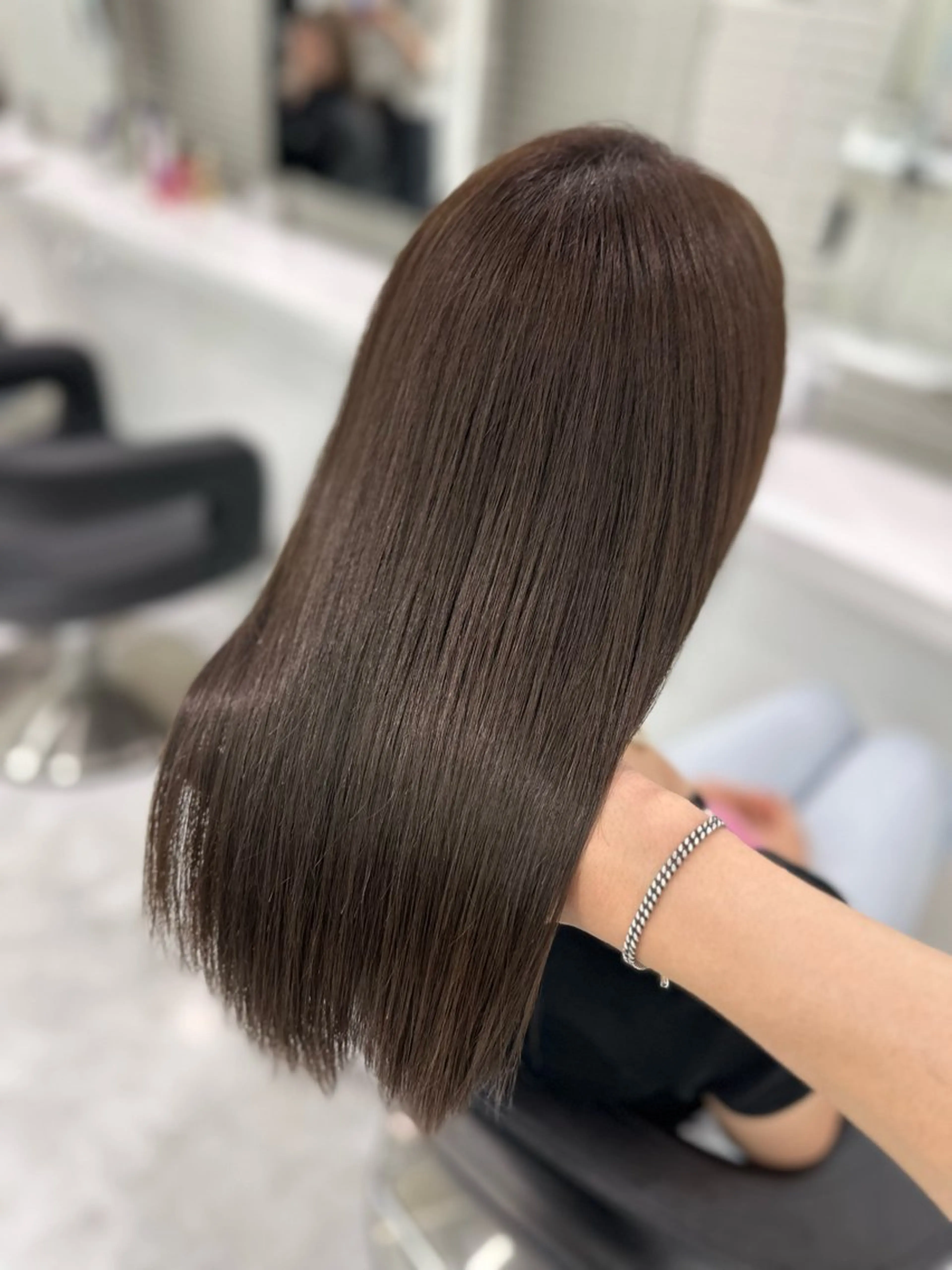 セミロング カラー カット ヘアカラー トリートメント ヘッドスパ ヘアセット ♡上品韓国髪♡ブラ ウン/SAYATOのヘアスタイル