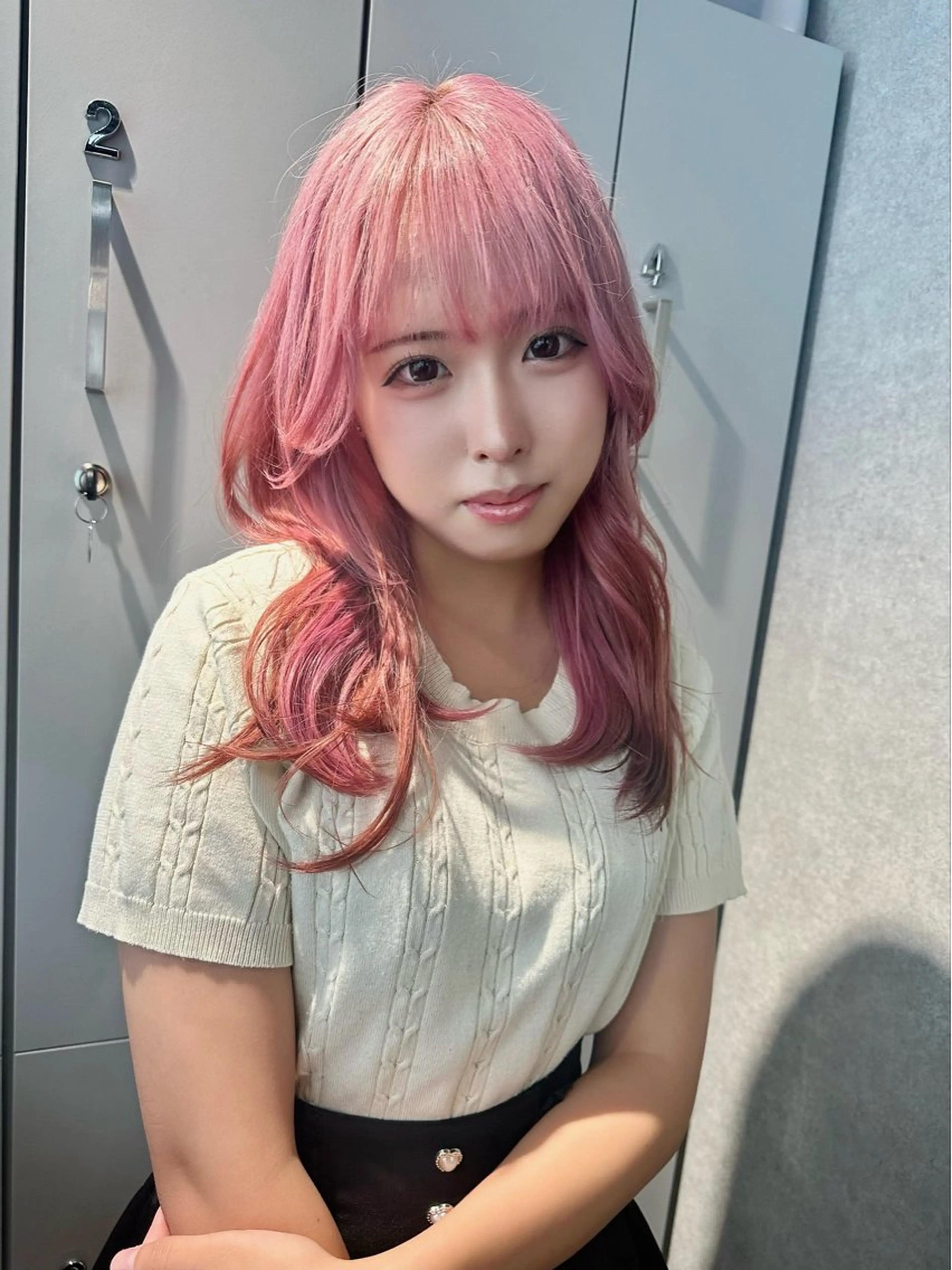 セミロング カラー ヘアカラー トリートメント ケアブリーチ特化✨/ 艶カラー/エクステのヘアスタイル