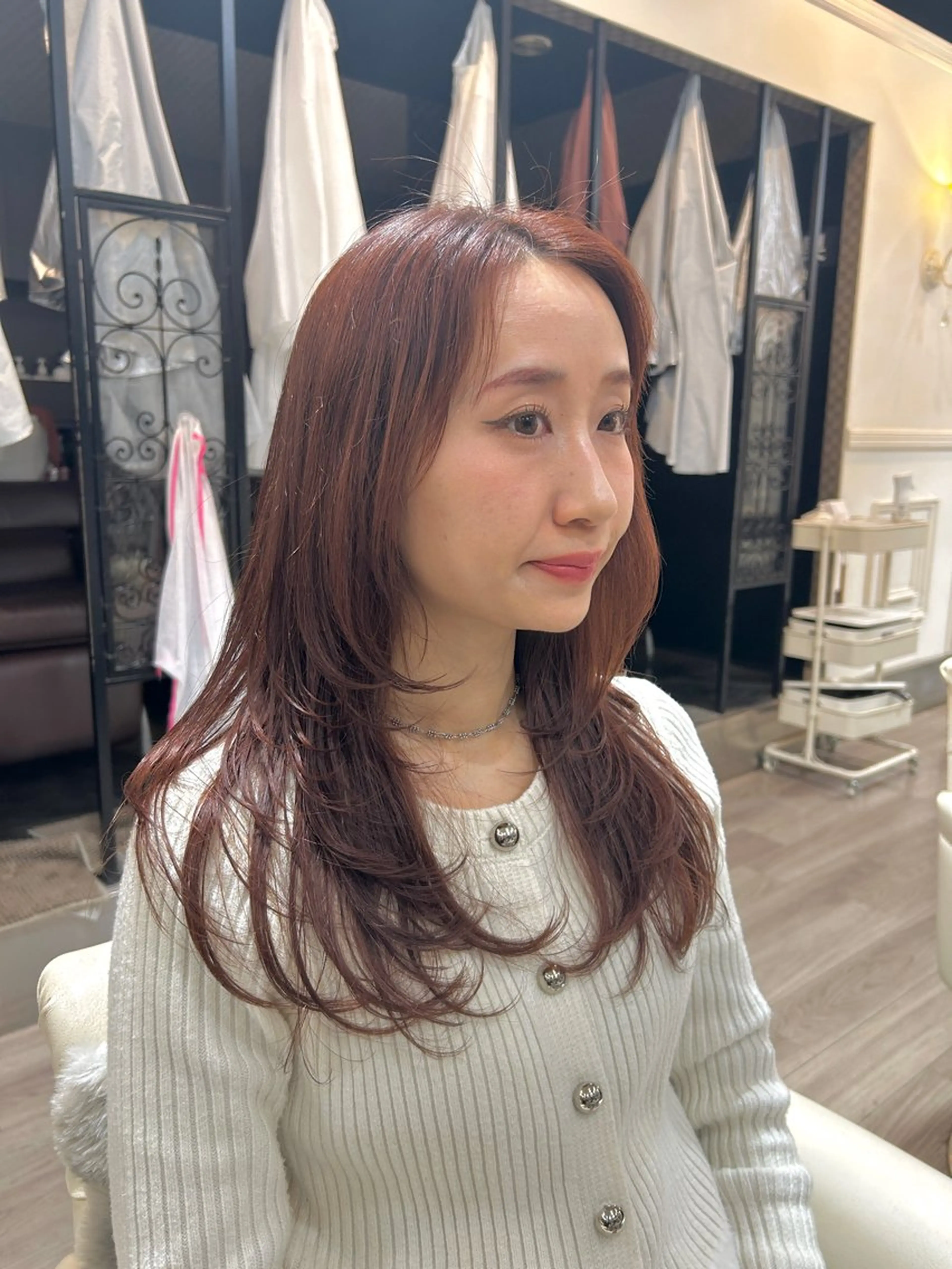 ロング カラー レイヤーカット カット 野田阪神/レイヤー/ ハイライト/yuuのヘアスタイル