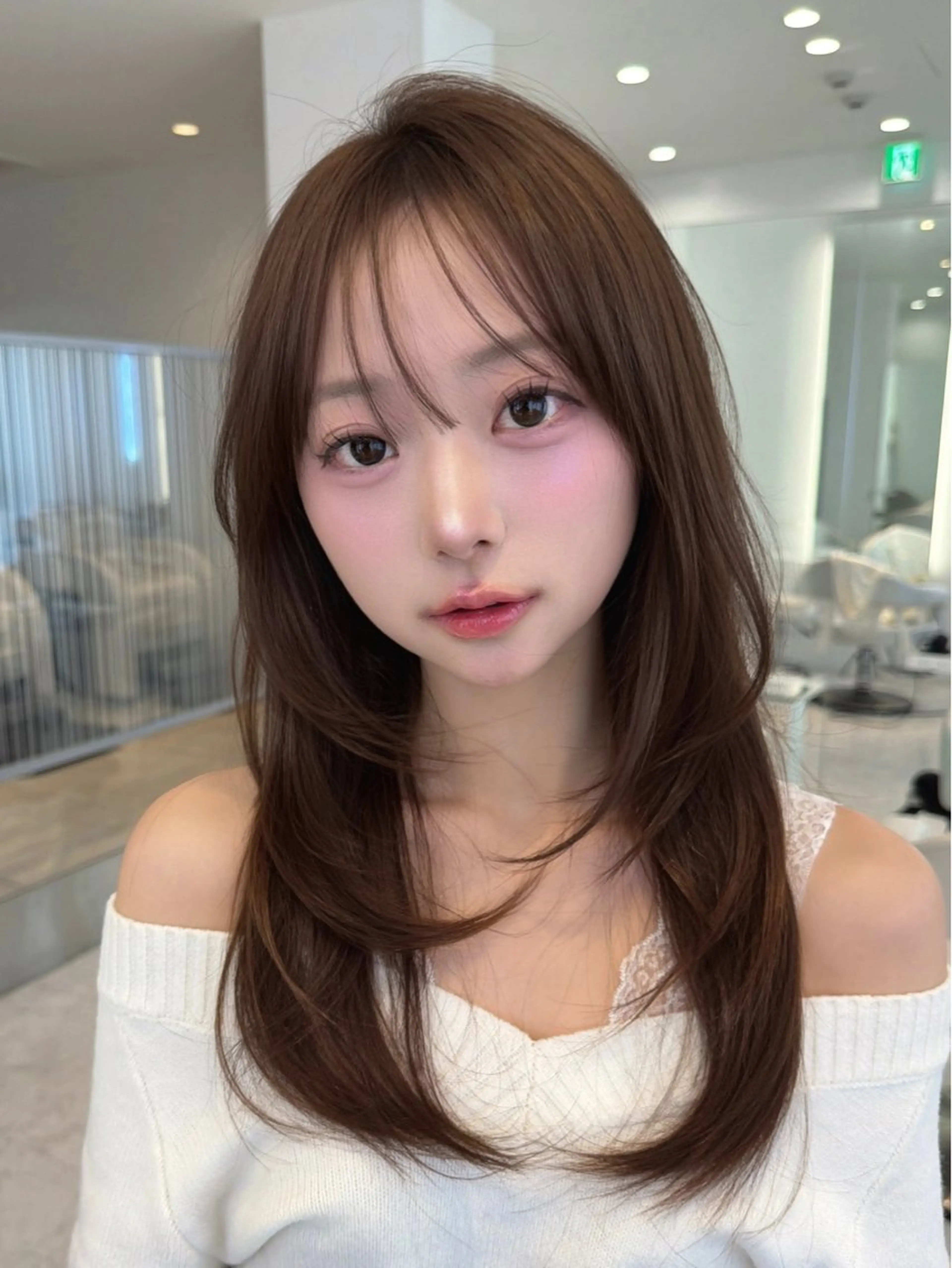 【🌱ミニモ学割🌱】カット×カラー×プレミアムトリートメント（2回目までご利用できます）レイヤー/韓国の写真