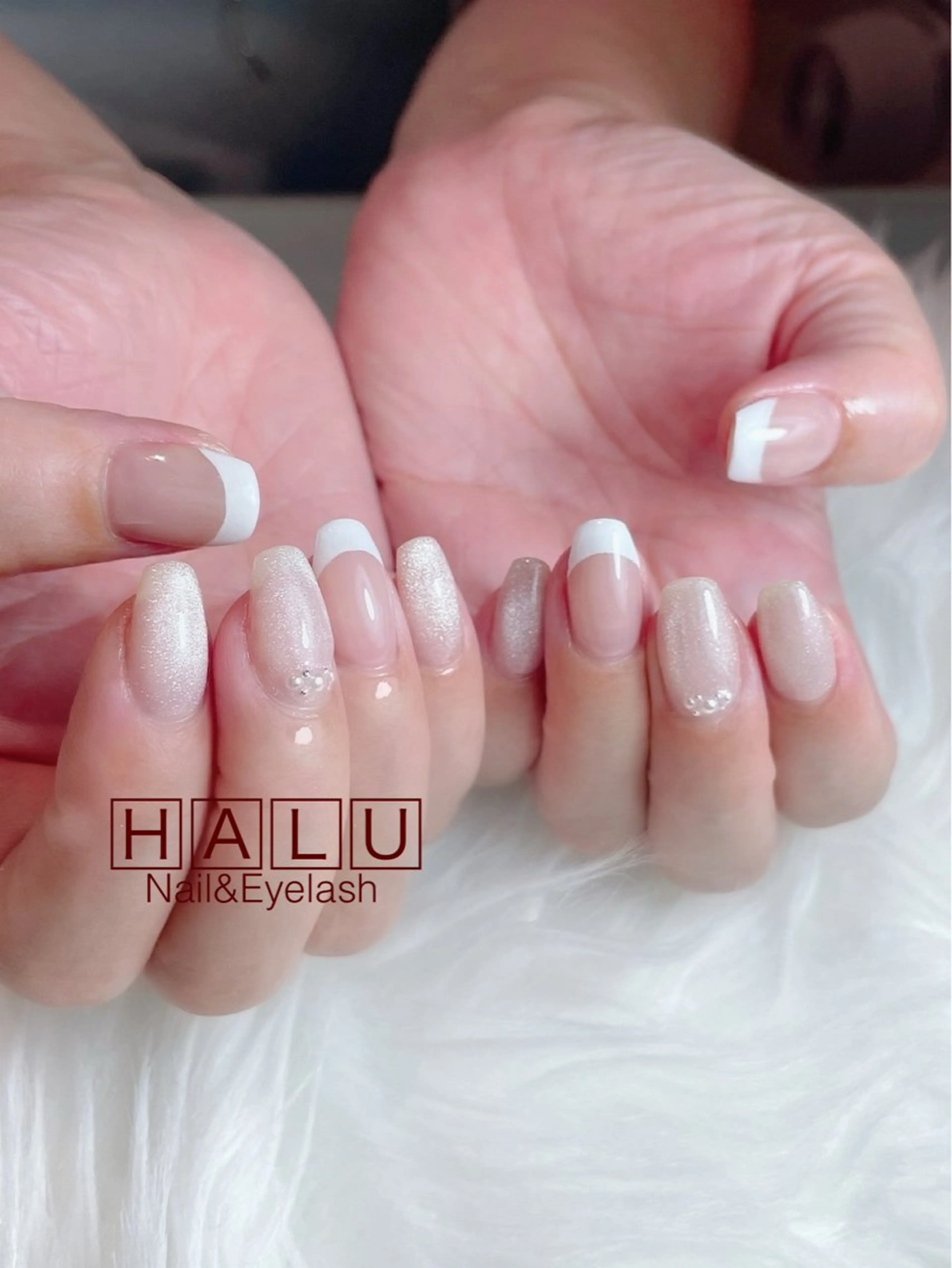 ネイル フレンチネイル マグネットネイル ハンドネイル フットネイル HALU ハルのネイルデザイン