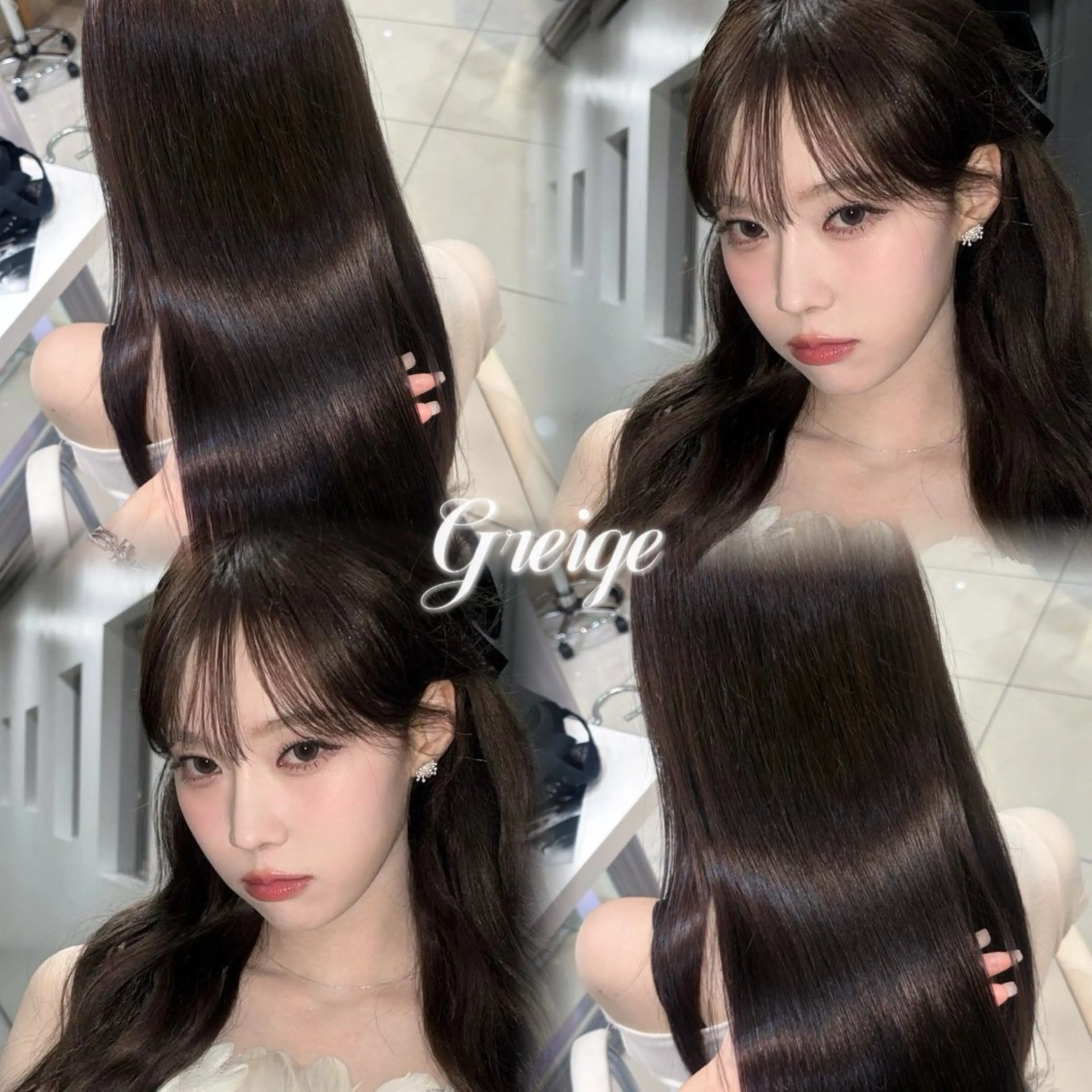 ロング カット ヘアカラー トリートメント 韓国風hair/ 銀座🤍Fukaのヘアスタイル