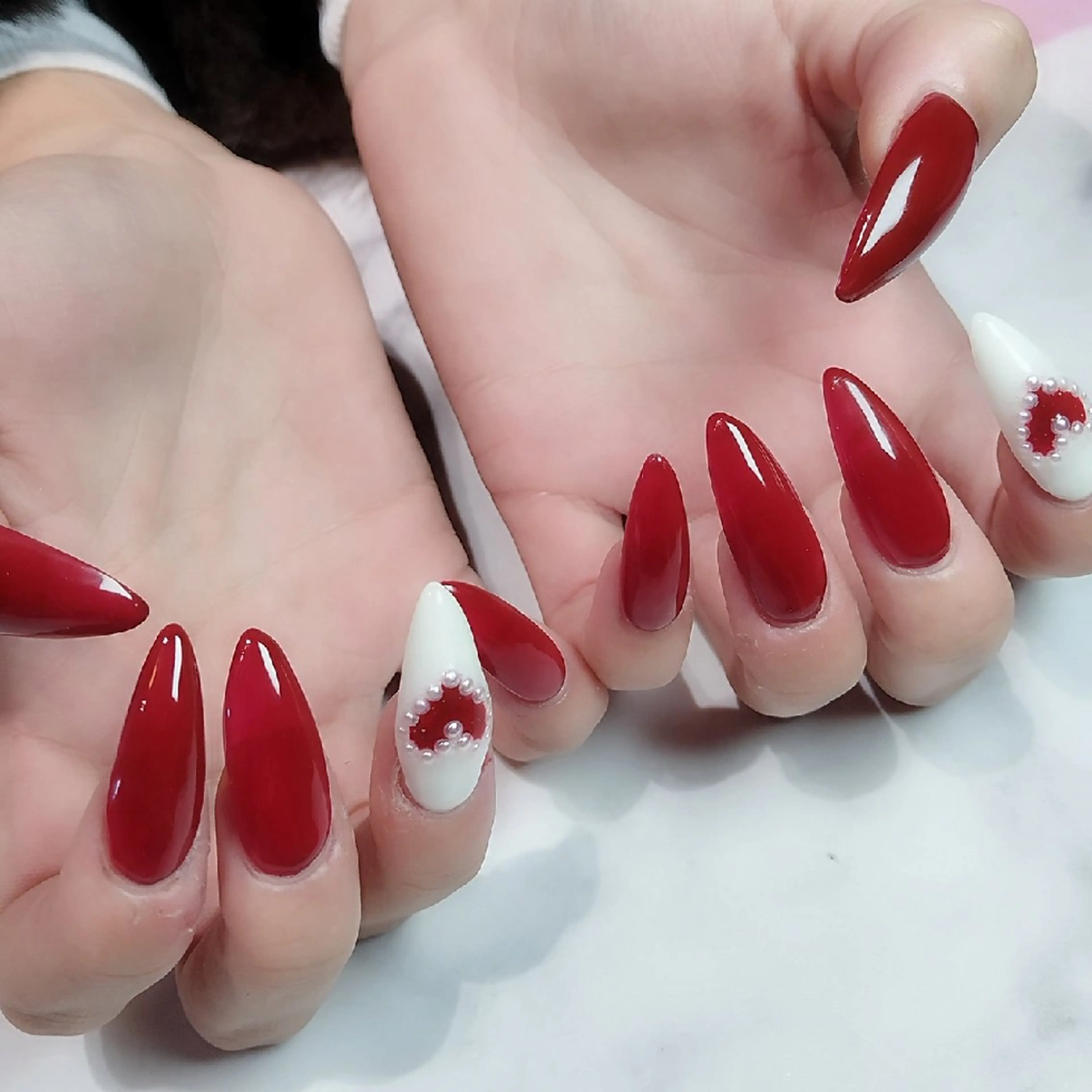 ネイル ミディアムネイル ネイルチップ ハンドネイル あ きのネイルデザイン