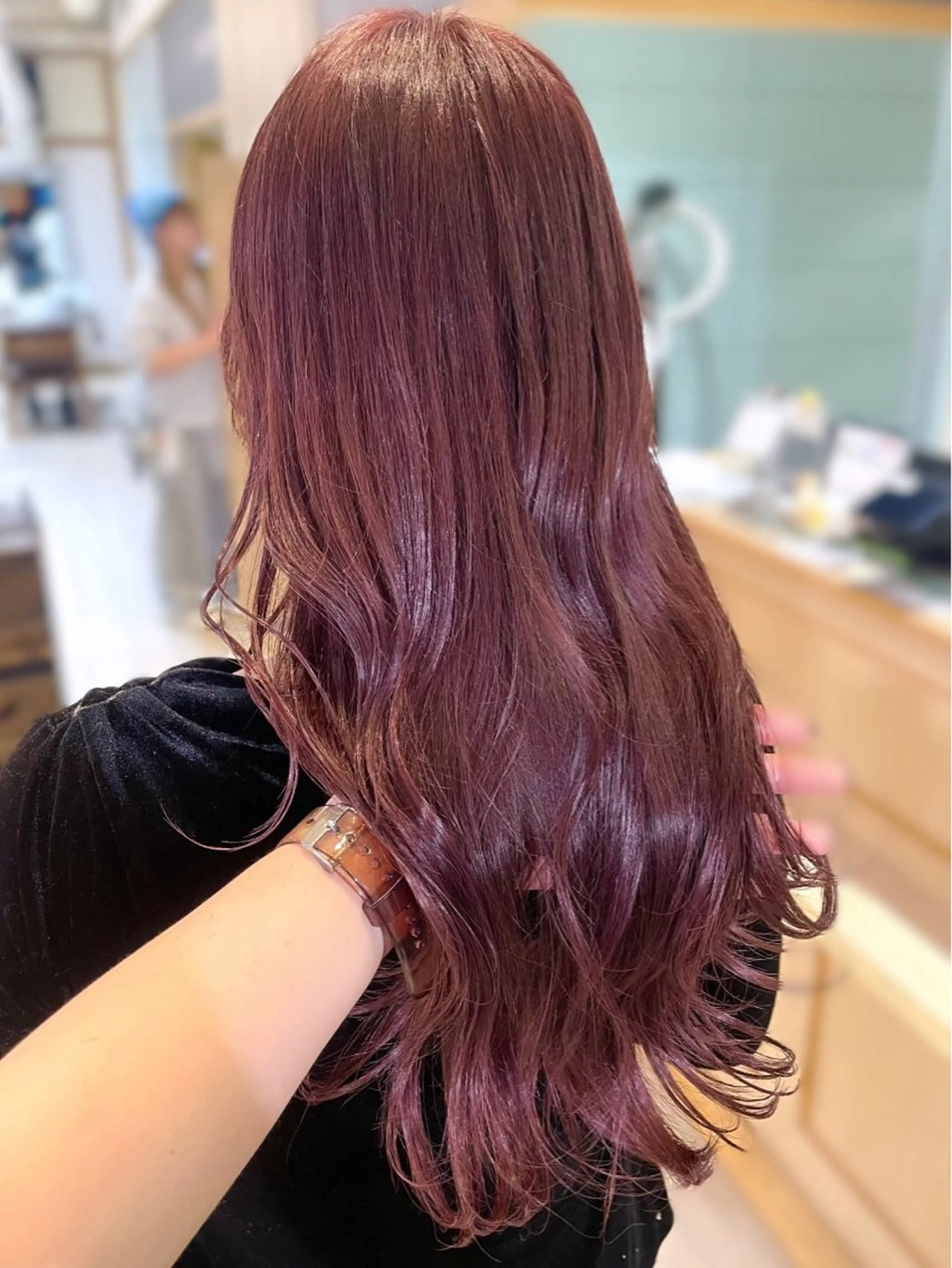 ロング カラー ブリーチ ラベンダーカラー ブリーチなしカラー ピンクカラー ピンクラベンダー カット ヘアカラー トリートメント 🍬kanami 🍬ボブ/暖色カラーのヘアスタイル