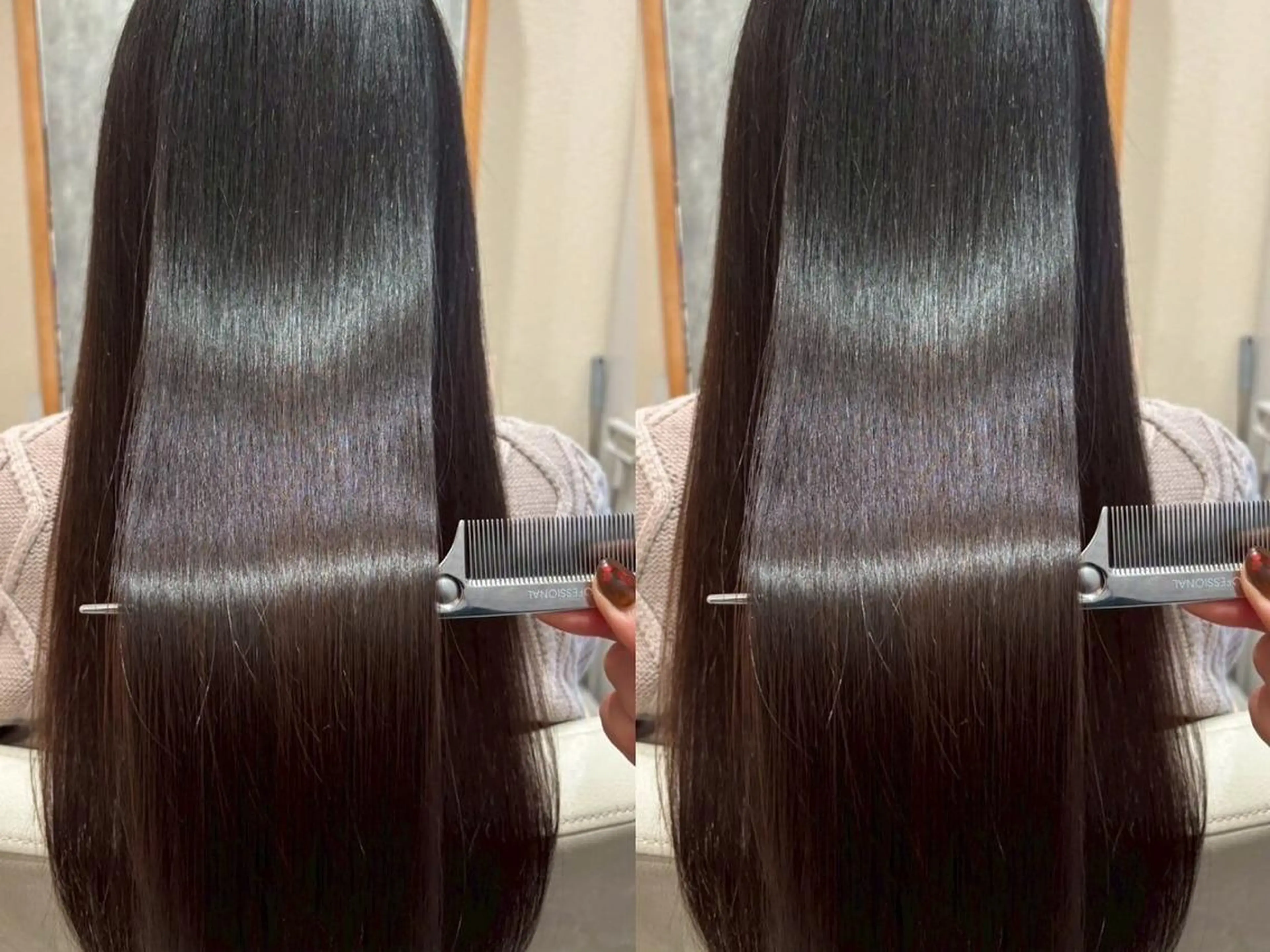 ロング 髪質改善 ヘアカラー トリートメント KAEDE💖 縮毛矯正/艶カラーのヘアスタイル