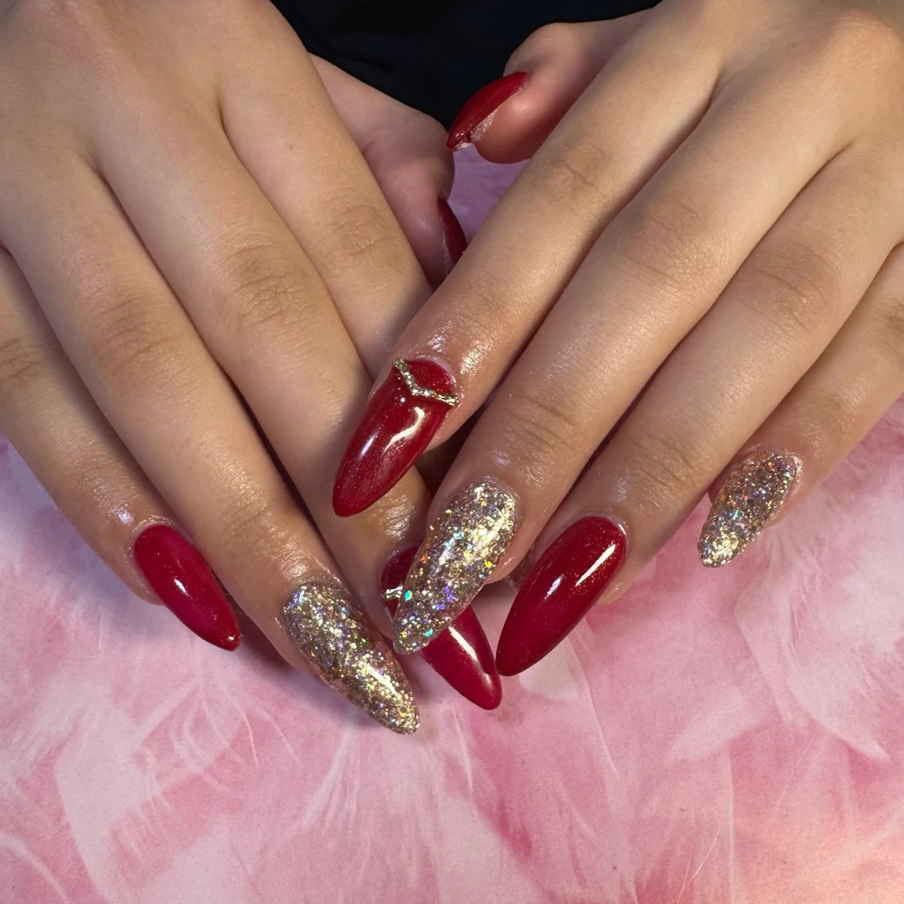 🎀【オフなし】ジェルチップ長さだしワンカラーの写真