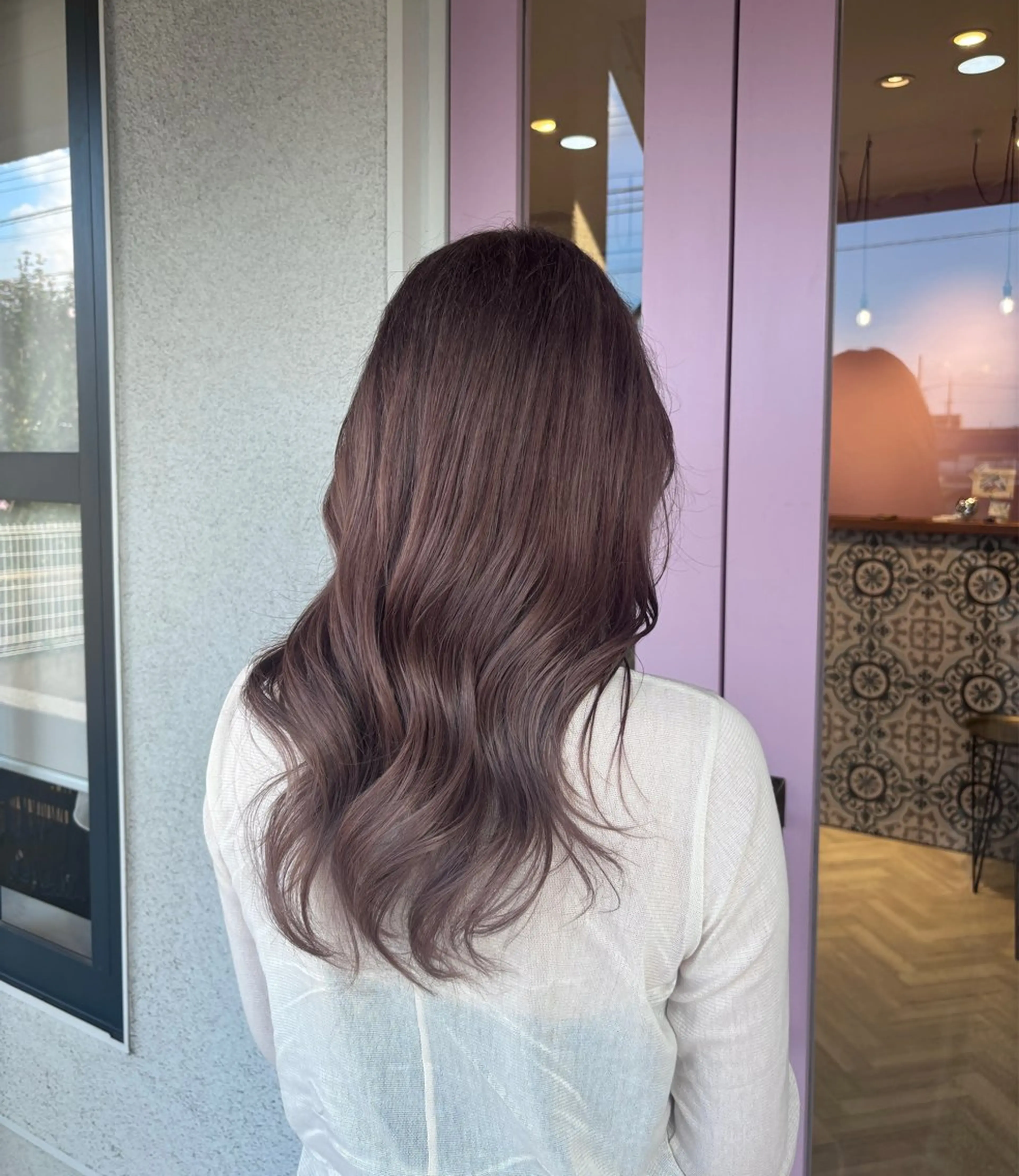 ロング カラー ヘアカラー 上村 七海のヘアスタイル
