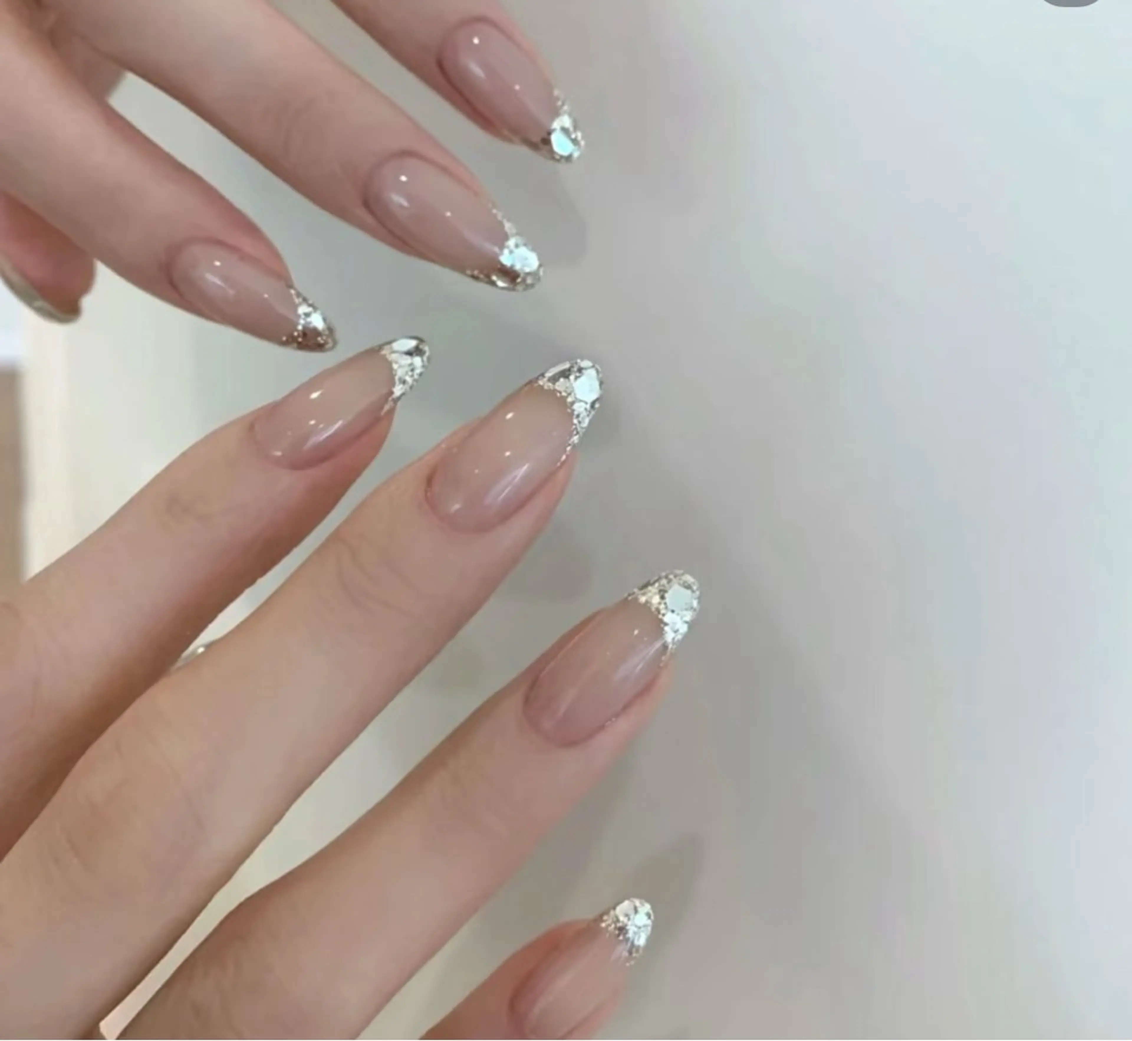 HAND✨トレンドガラスフレンチ＋ハンドケア/フット変更🉑の写真