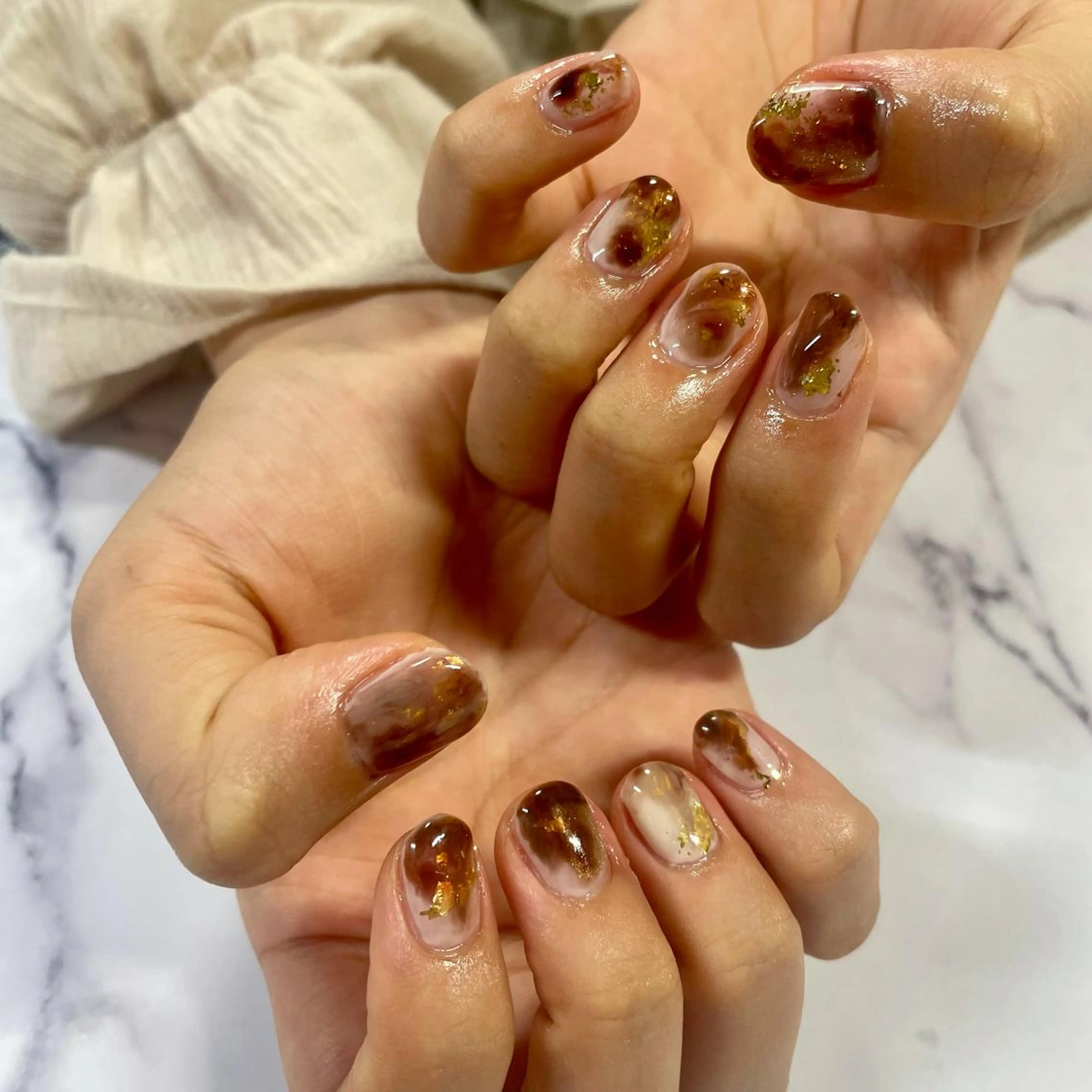 ネイル ニュアンスネイル 奥園 良恵のネイルデザイン