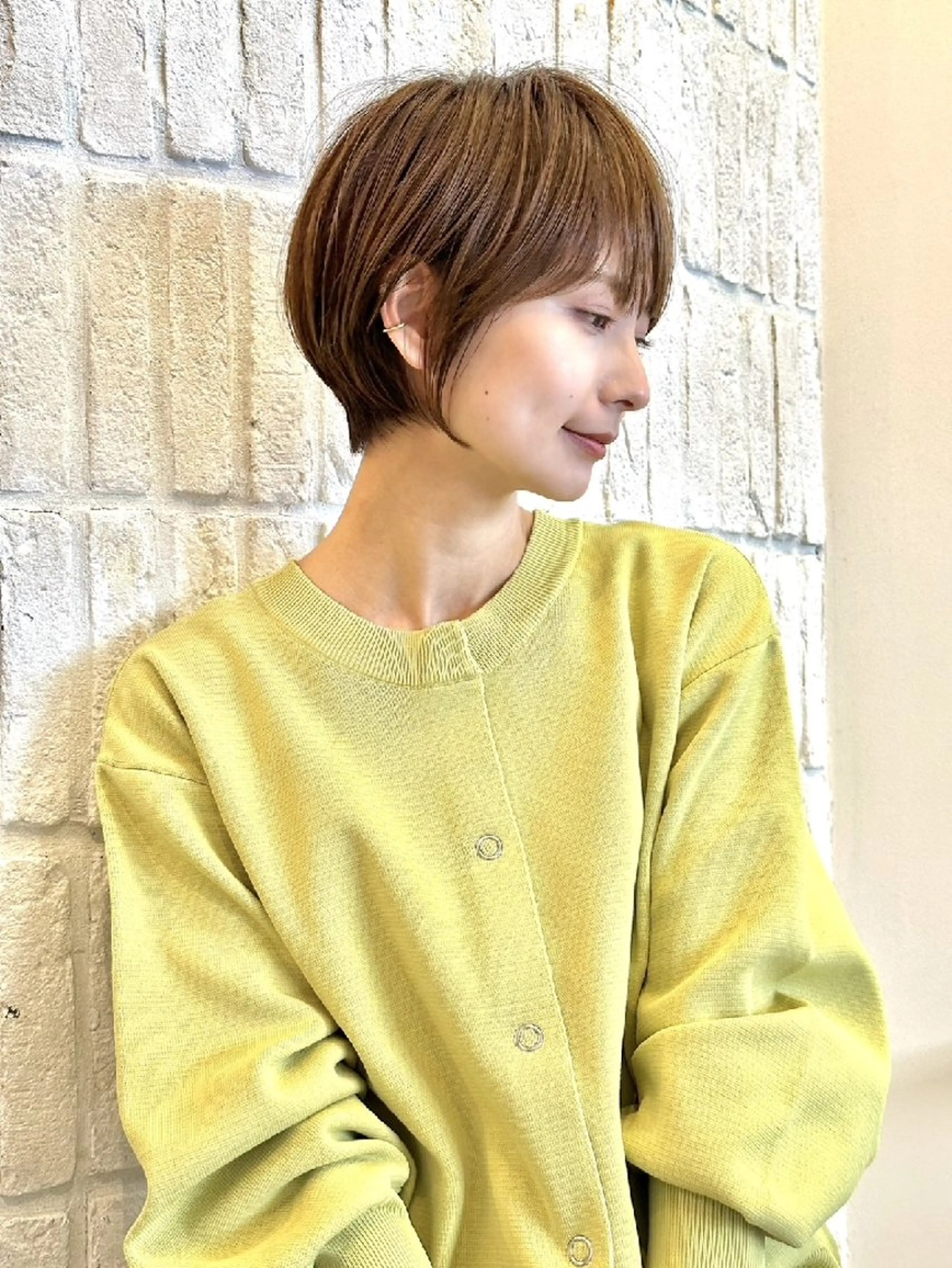 ショート カット 縮毛矯正 emiwo石川町所属・増田 耀のヘアスタイル