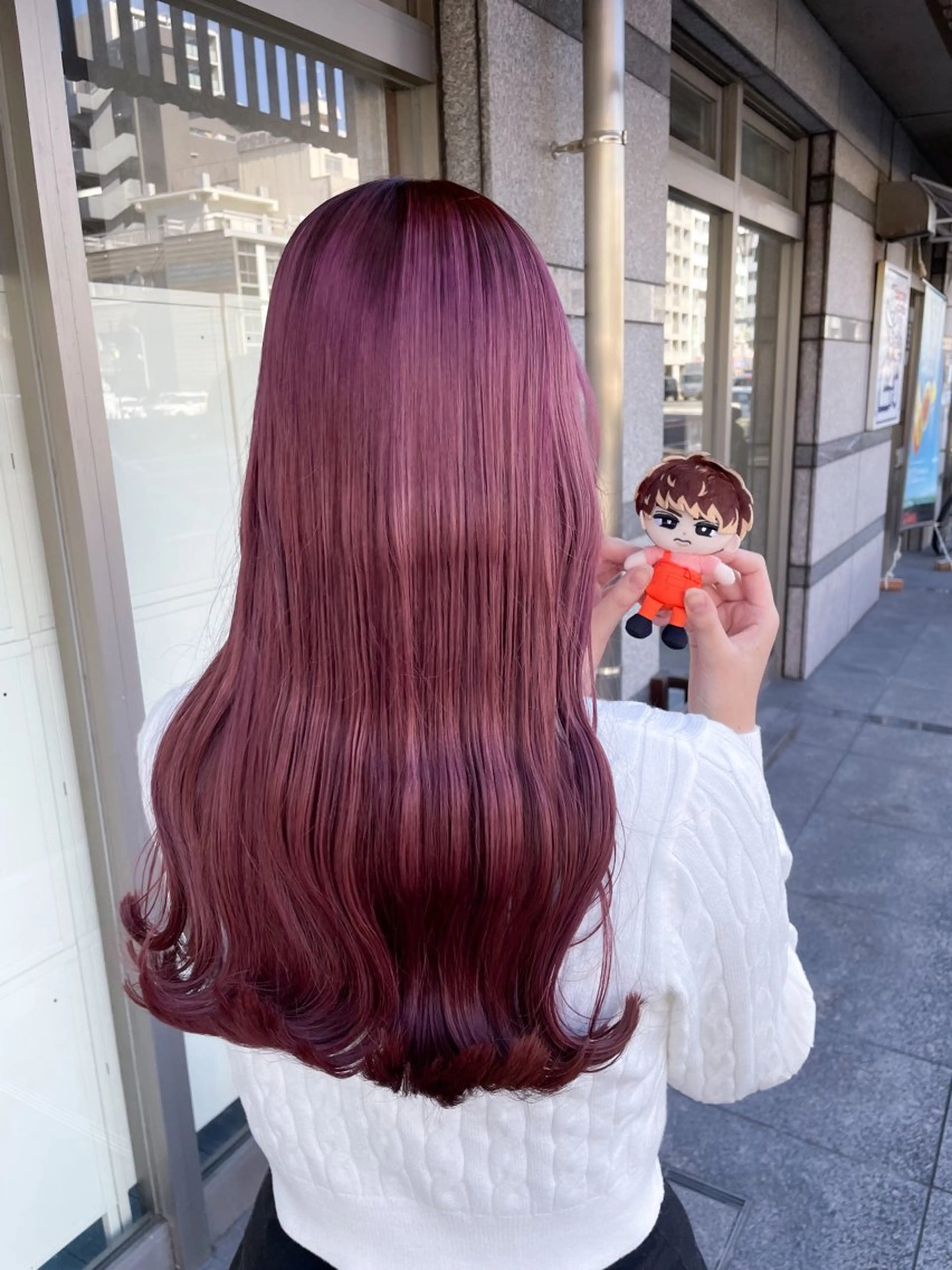 ロング カラー ラベンダーカラー ピンクカラー ピンクラベンダー イワタ マハ/ minim hairのヘアスタイル