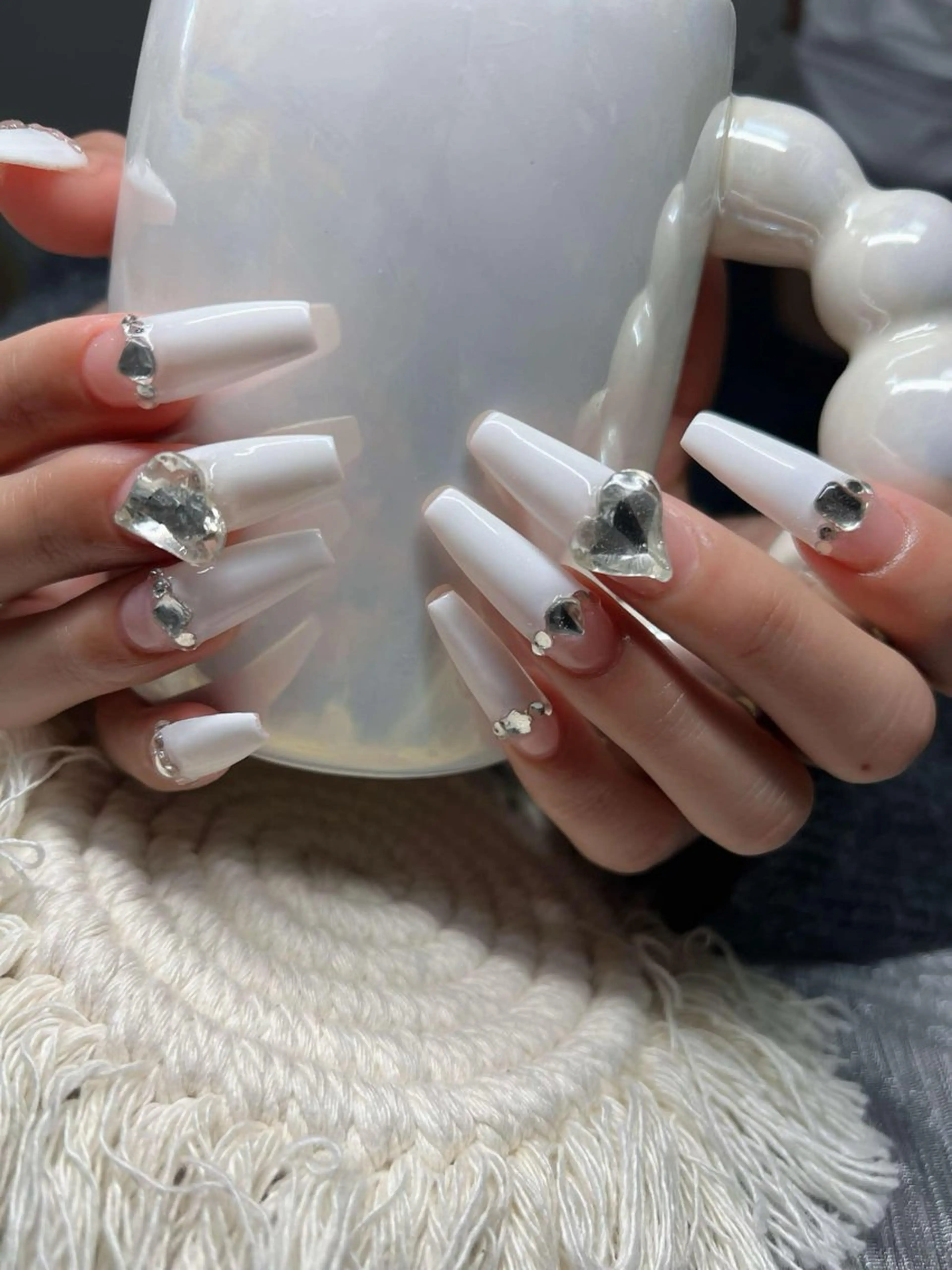 ネイル オーロラネイル チークネイル 長さ出し フットネイル フレンチネイル Lee Nails チップ長さだし専門店のネイルデザイン