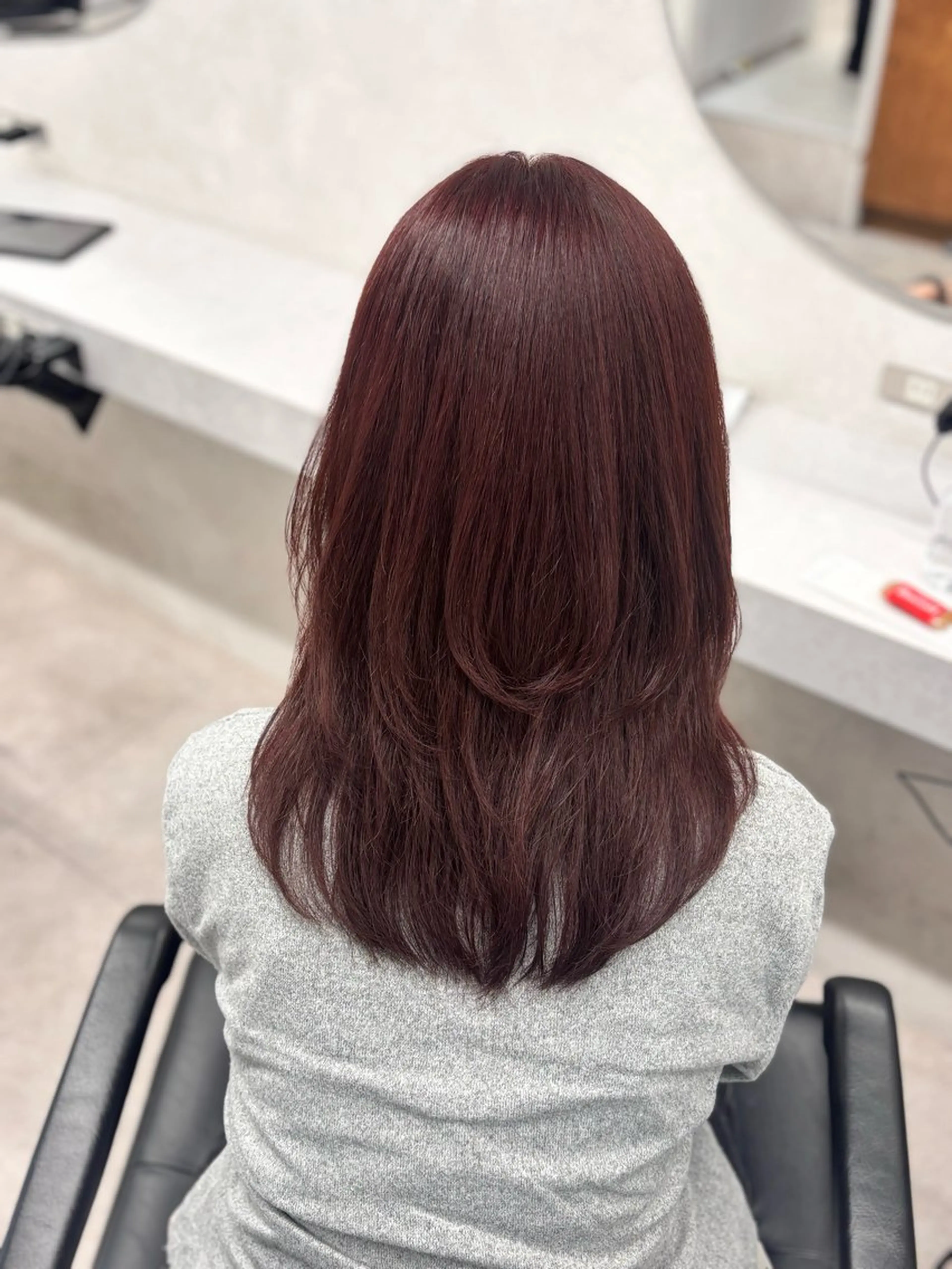 ミディアム カラー ブラウンカラー レッドカラー レッドブラウン ヘアカラー 🔆ハイトーン 🔆AYAKAのヘアスタイル