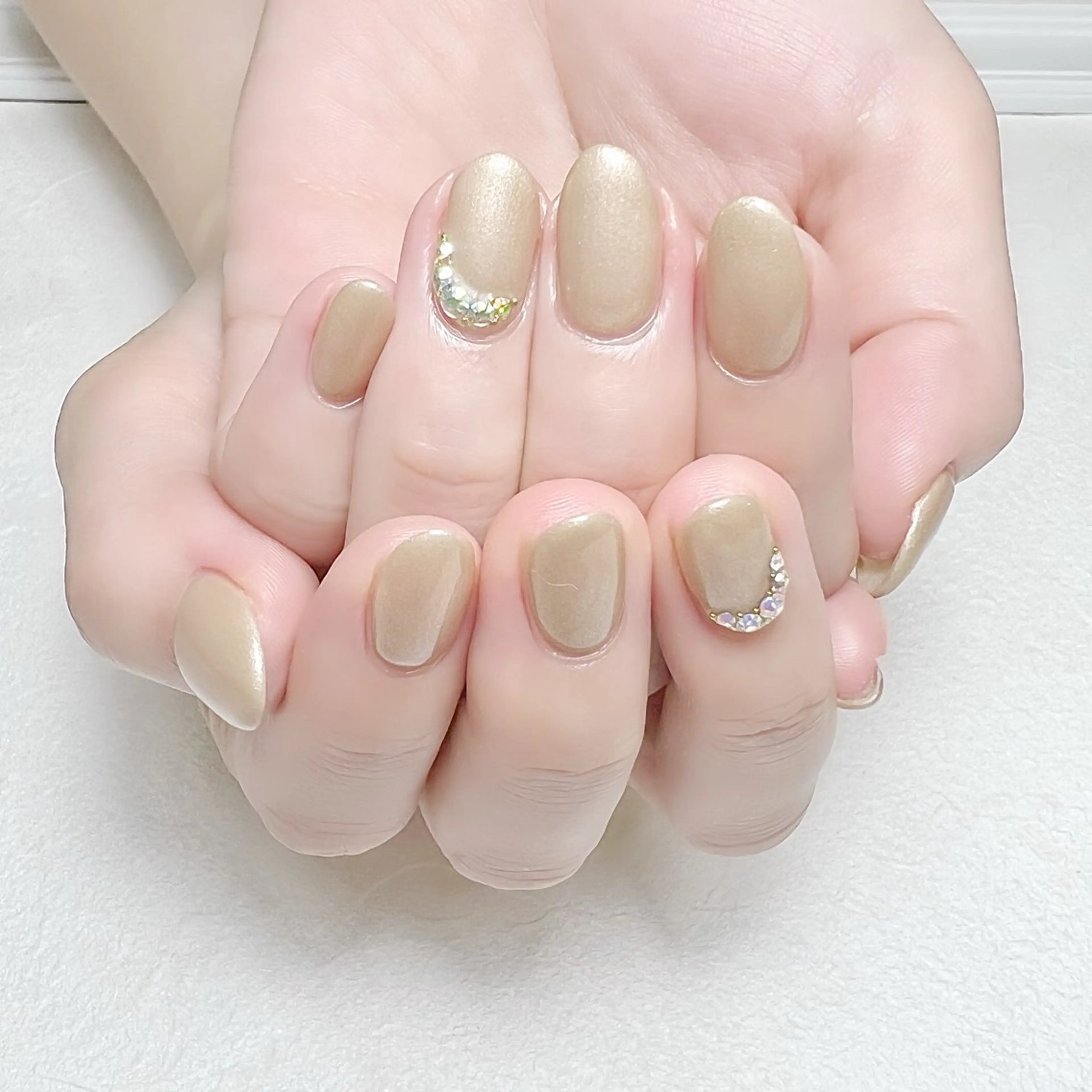ネイル アートネイル ラメ(グリッター) オフィスネイル ワンカラーネイル ストーンネイル rouse nail RISATOのネイルデザイン