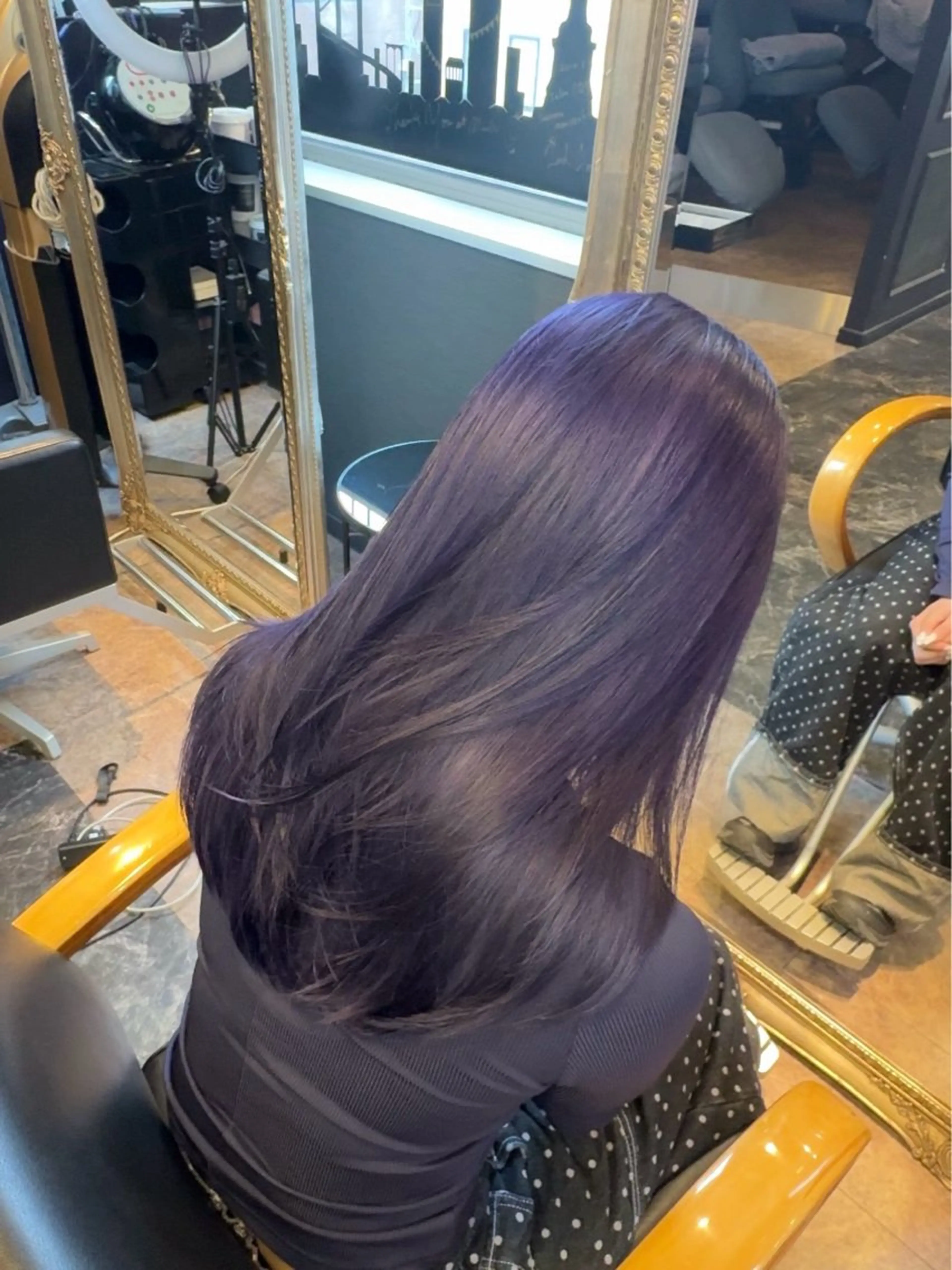 ロング カラー ブリーチ パープルカラー ヘアカラー 店長 ハイトーン× 髪質改善/舘野 涼太のヘアスタイル