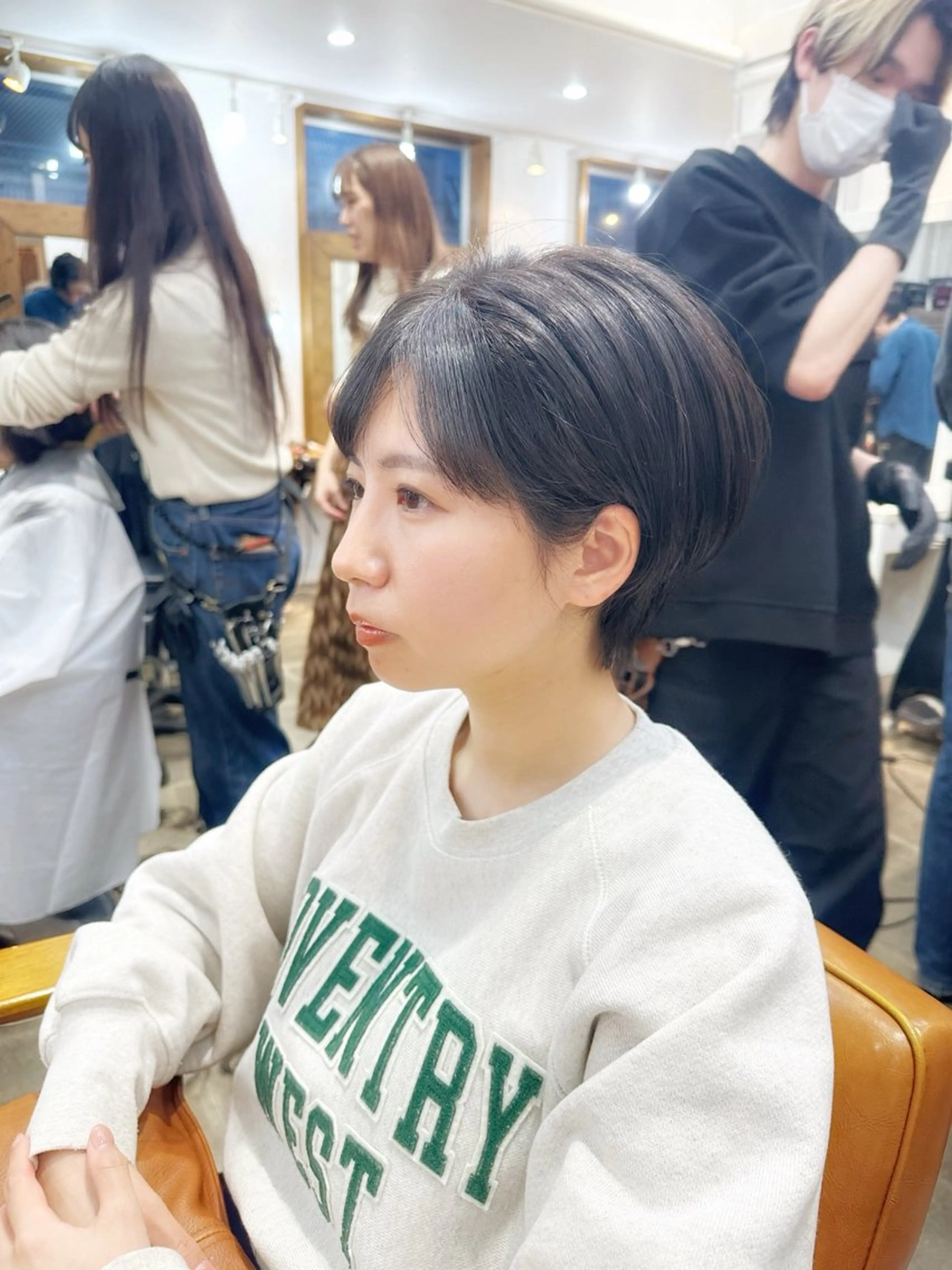 ショート カラー ショートボブ ハンサムショート ブリーチ ブリーチなしカラー ボブ カット ヘアカラー トリートメント newline銀座所属・👑銀座ショート/ 絶壁補正/金子涼👑のヘアスタイル