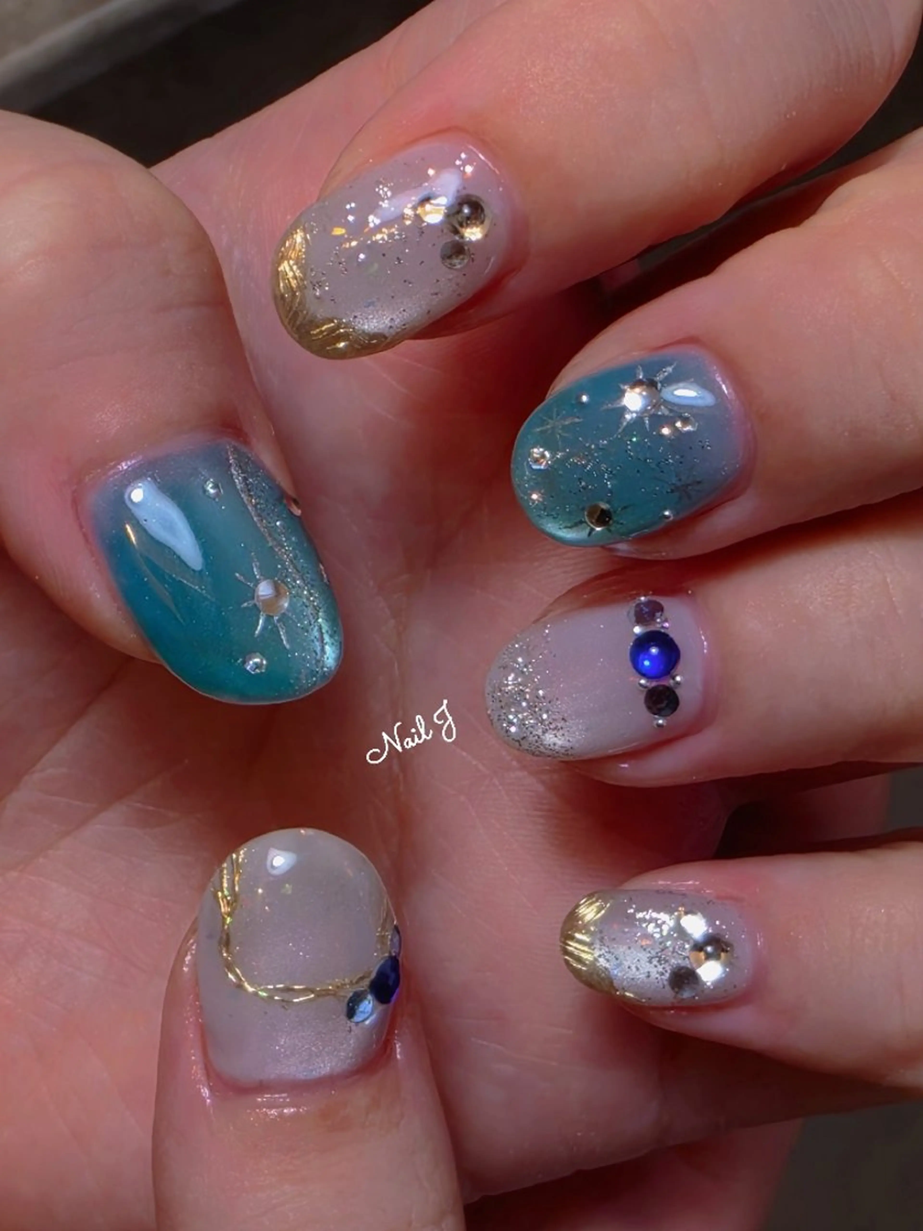 ネイル 韓国ネイル 春ネイル ハンドネイル Nail Jのネイルデザイン