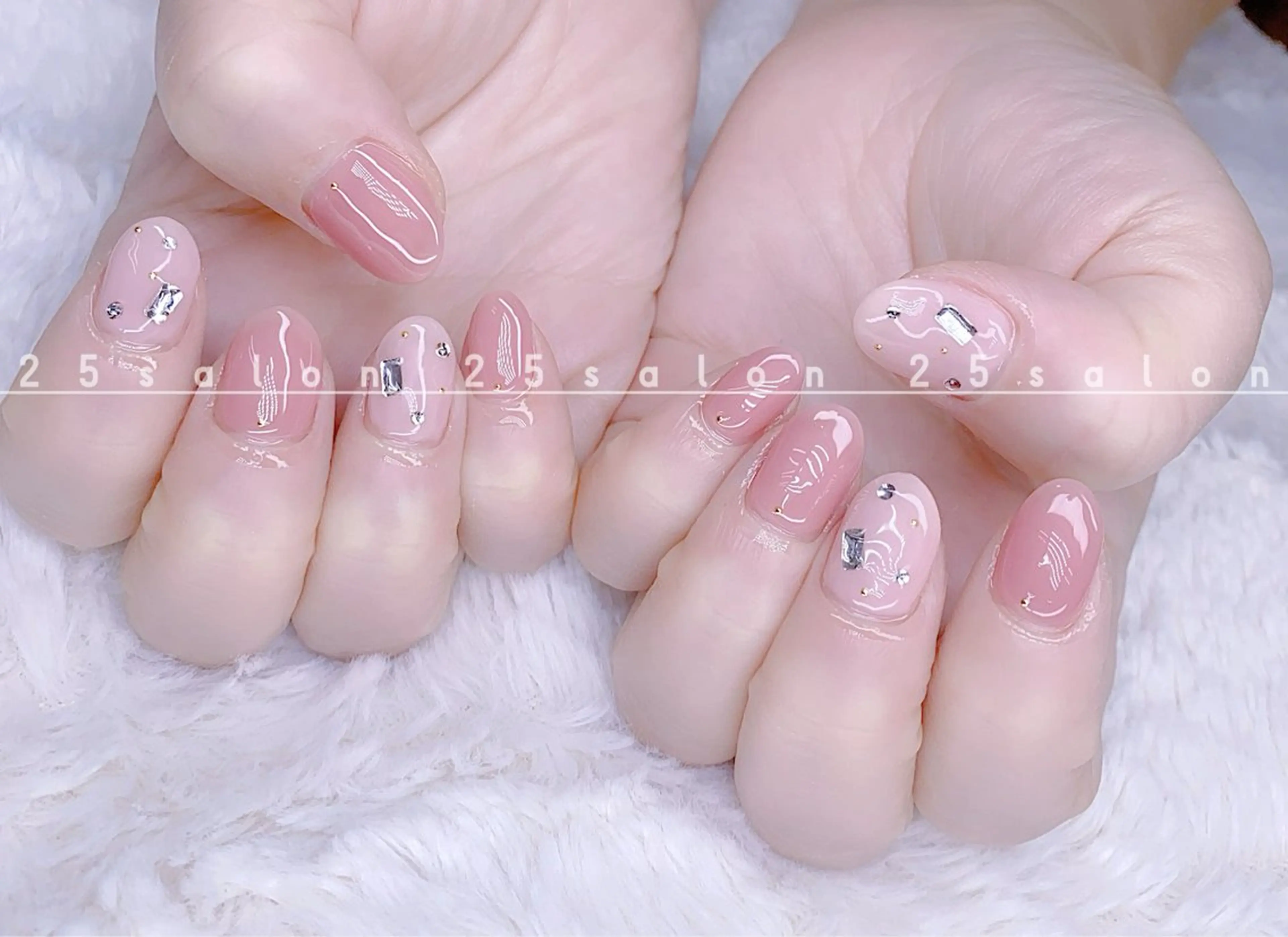 ネイル ジェルネイル 韓国ネイル ニュアンスネイル パラジェル ワンホンネイル 2 5のマツエク・マツパデザイン