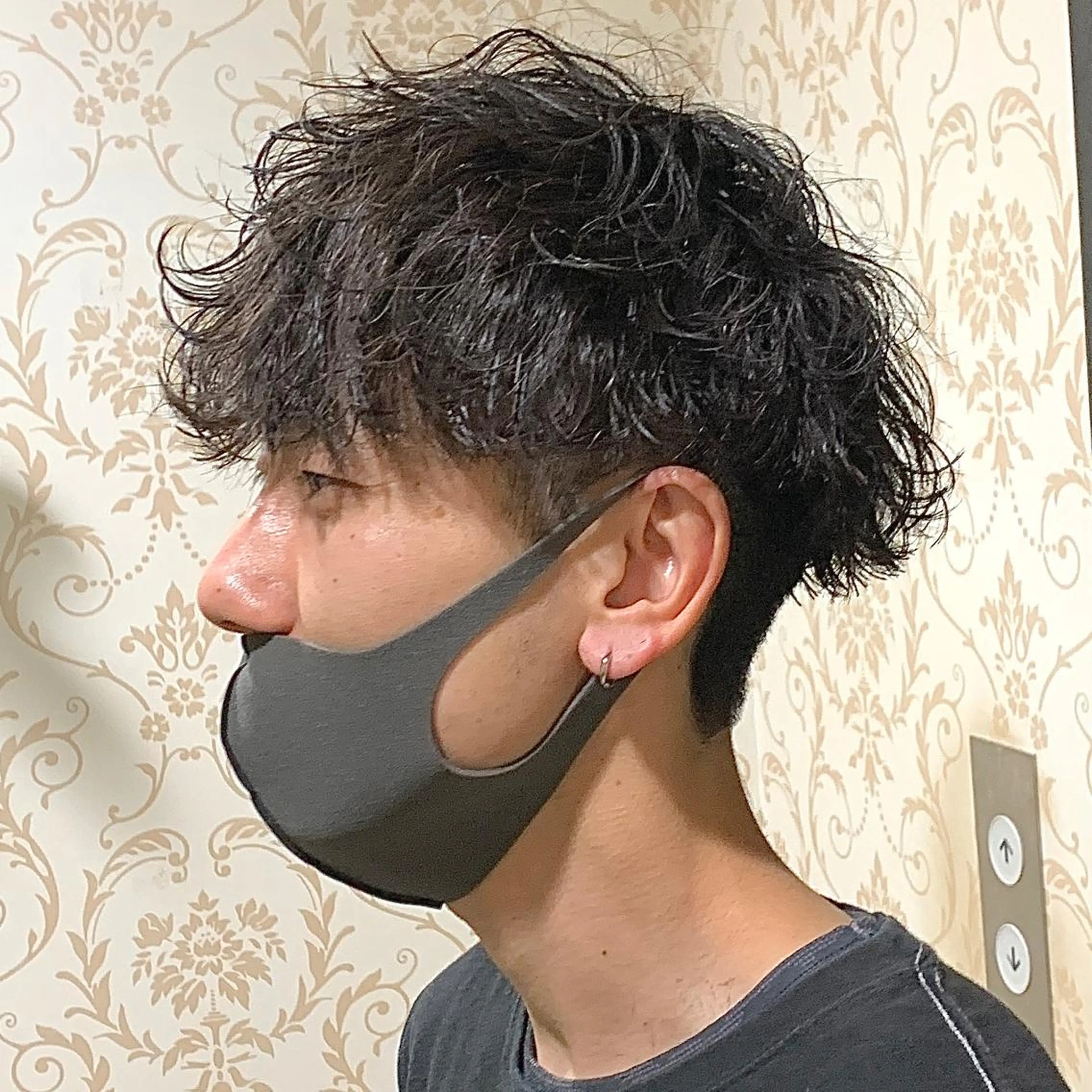 ショート パーマ メンズ カルマパーマ メンズ韓国風 メンズパーマ スペインカール 波巻きパーマ メンズパーマ&メンズ 縮毛矯正/平野/渋谷のヘアスタイル