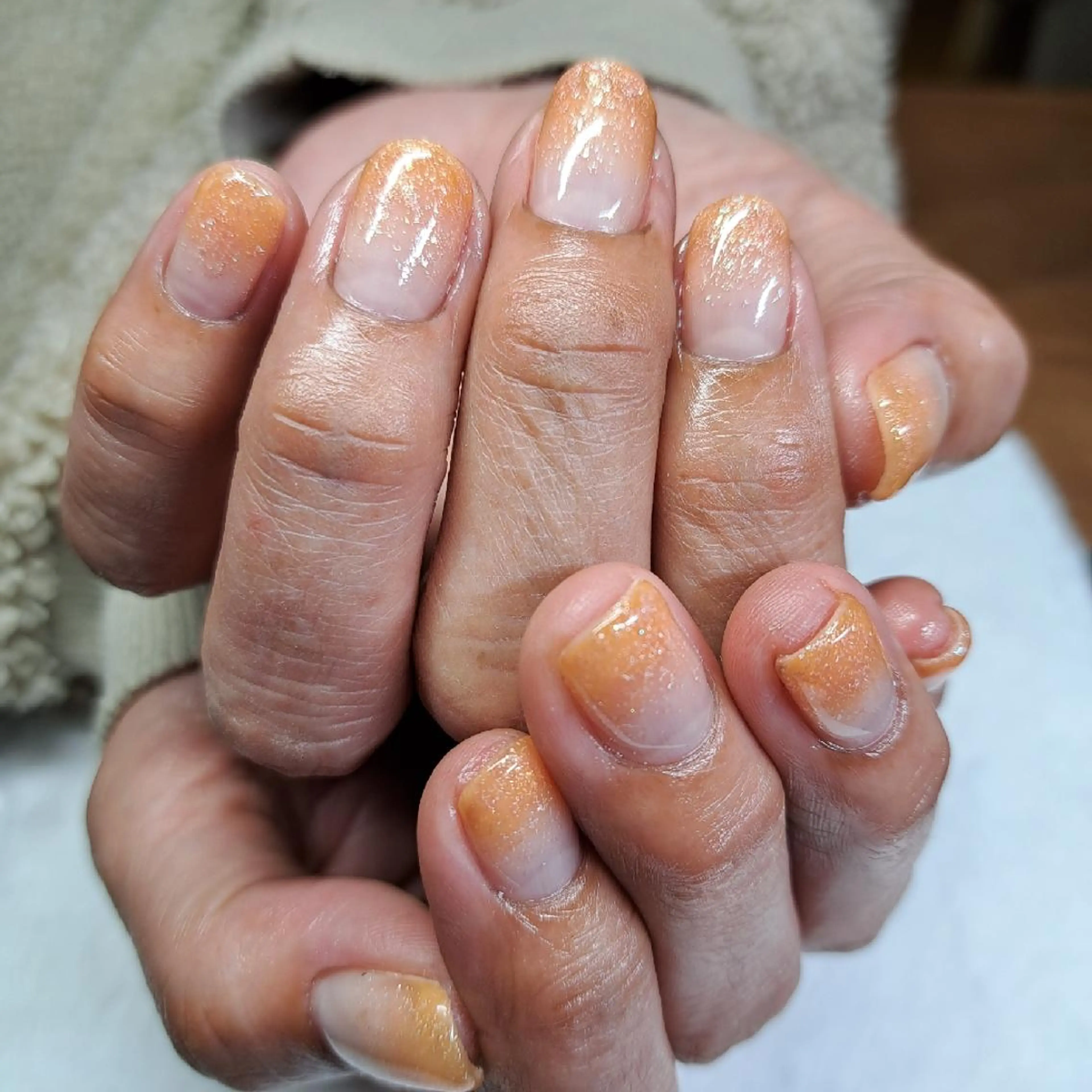 ネイル オレンジ HAYASHI  Nのネイルデザイン