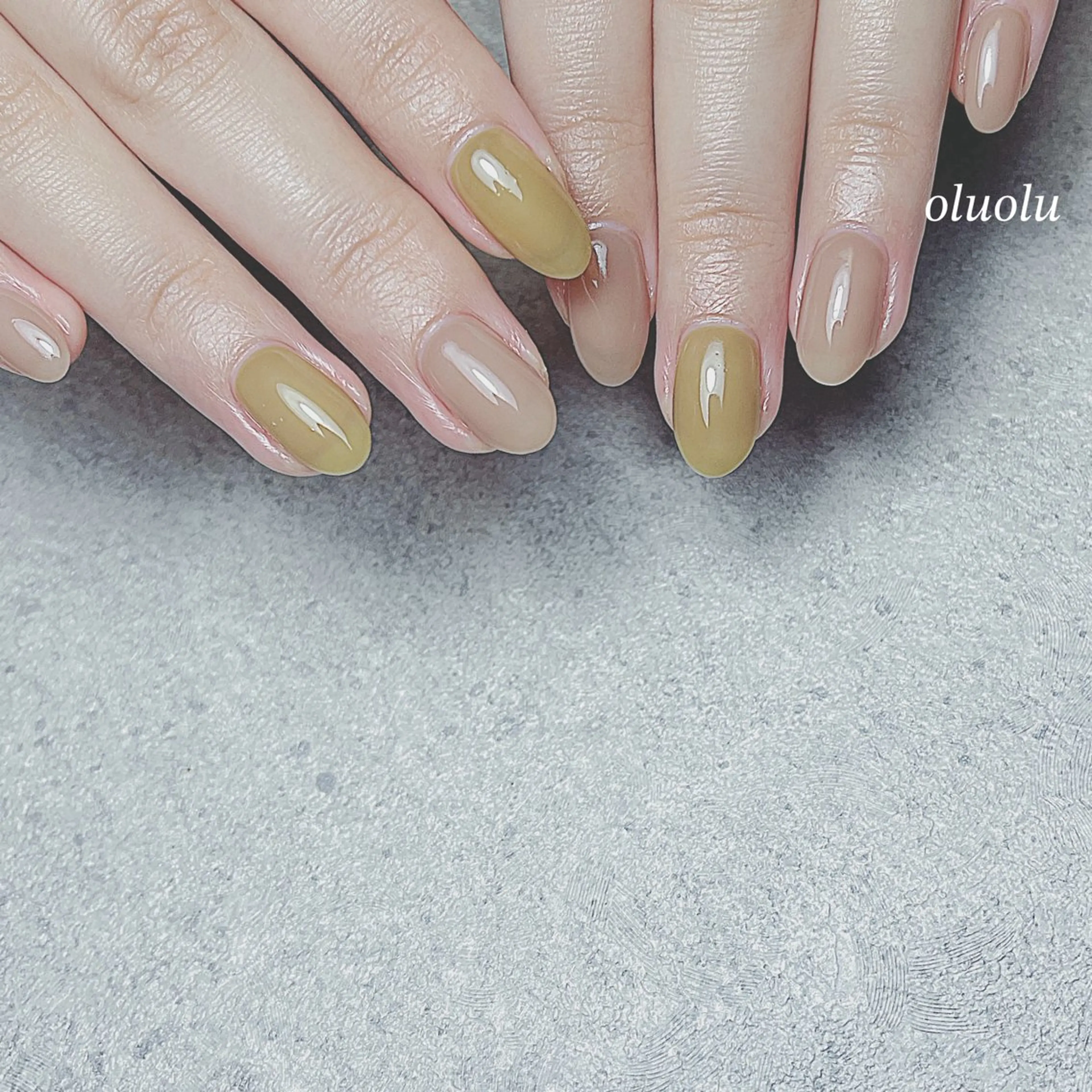 ネイル アートネイル フットネイル ニュアンスネイル オフィスネイル ワンカラーネイル 大村 紬華のネイルデザイン