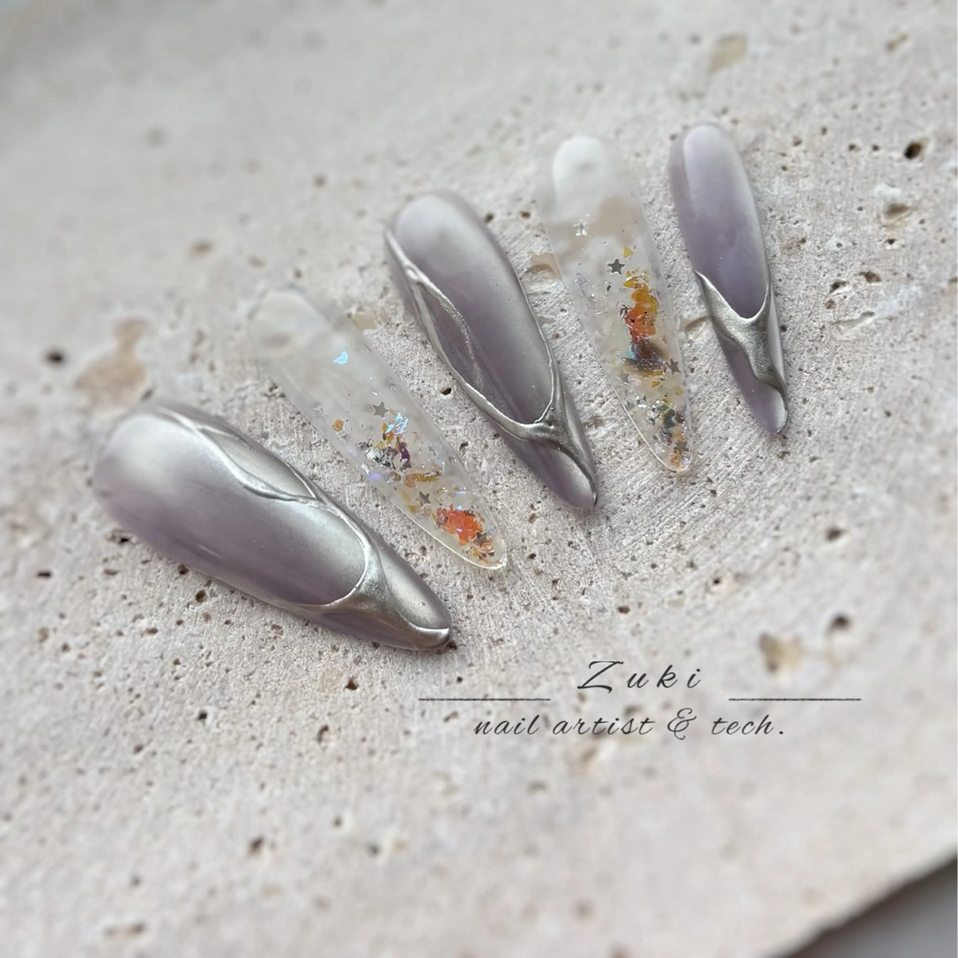 ネイル マグネットネイル ニュアンスネイル ワンホンネイル ハンドネイル zuki🌔nail ┆堺筋本町・心斎橋のネイルデザイン