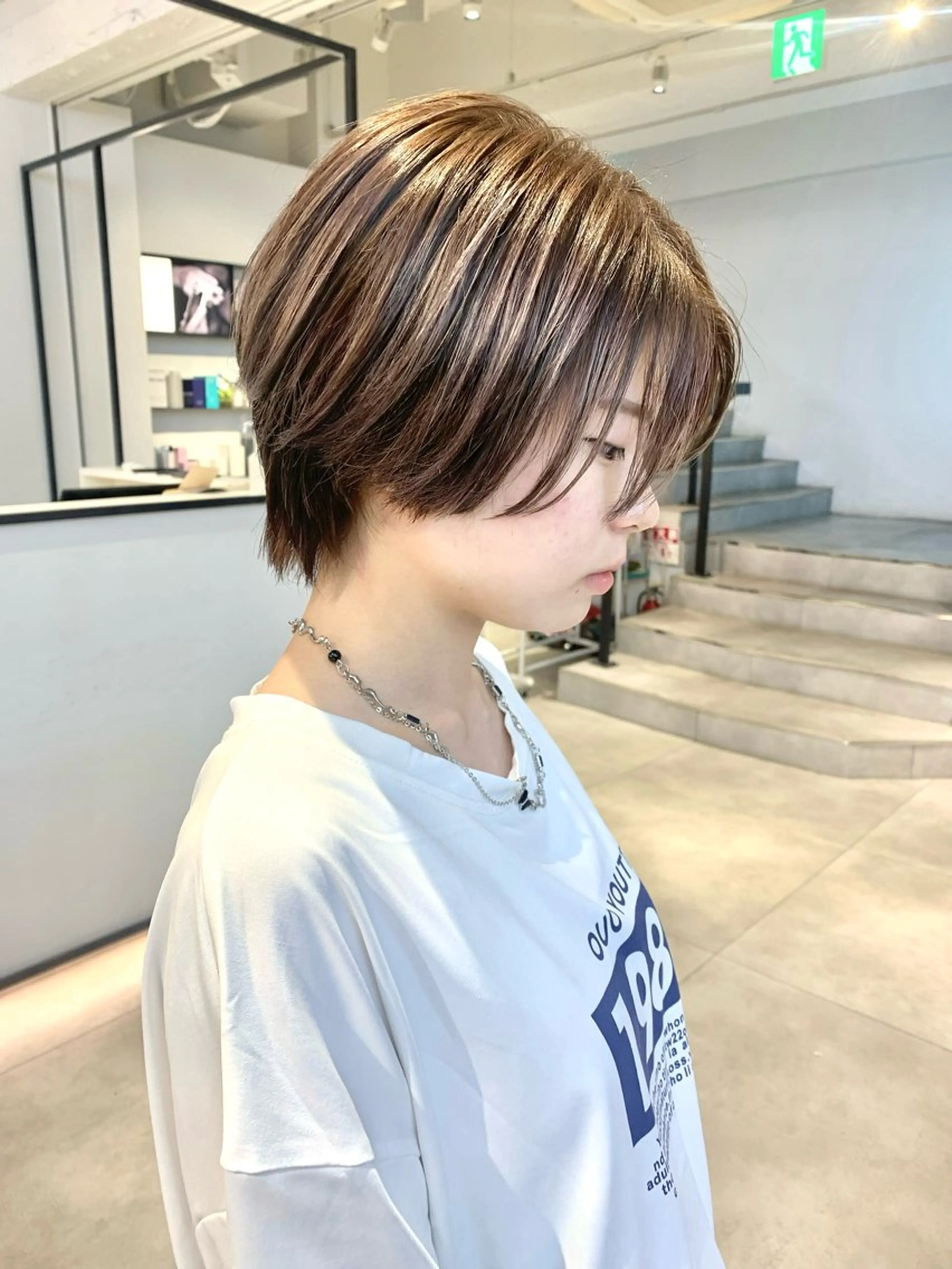 ショート カラー ハイライトカラー ハイライト Kureha/ネイル トレンドヘアのマツエク・マツパデザイン