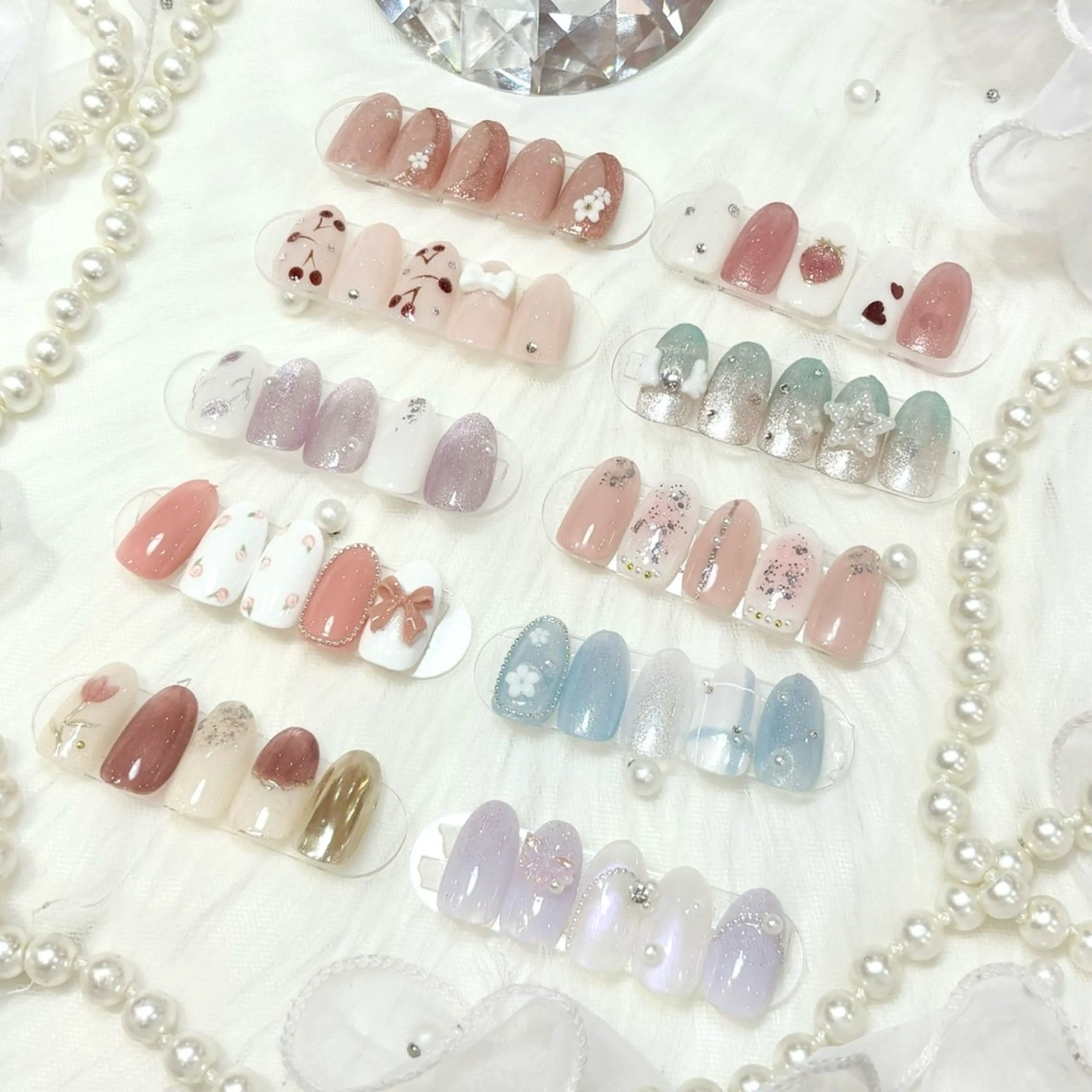 ネイル ブルー ニュアンスネイル ハンドネイル WISTERIA azusaのネイルデザイン