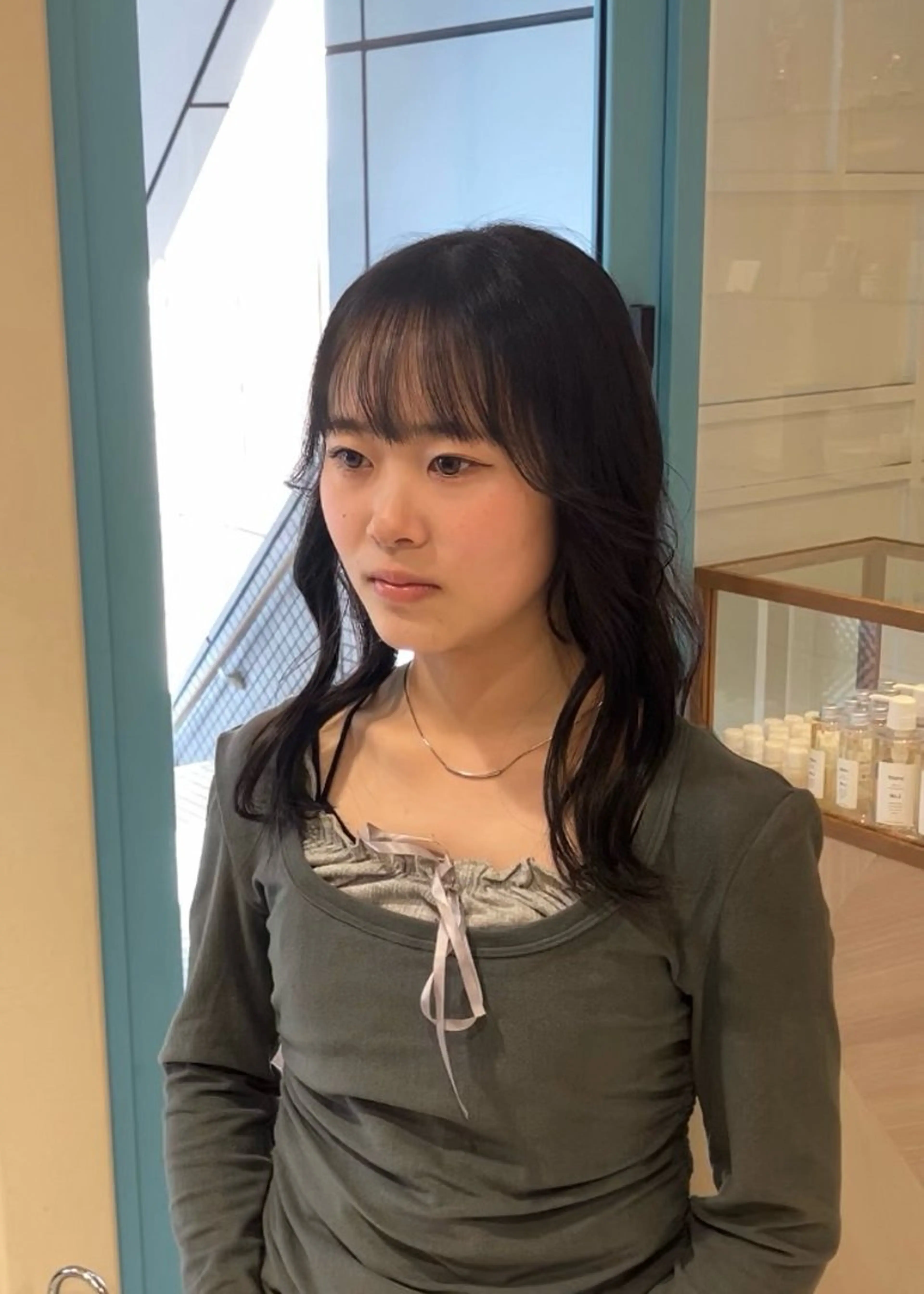 セミロング カラー ヘアアレンジ 久野 紗愛のヘアスタイル